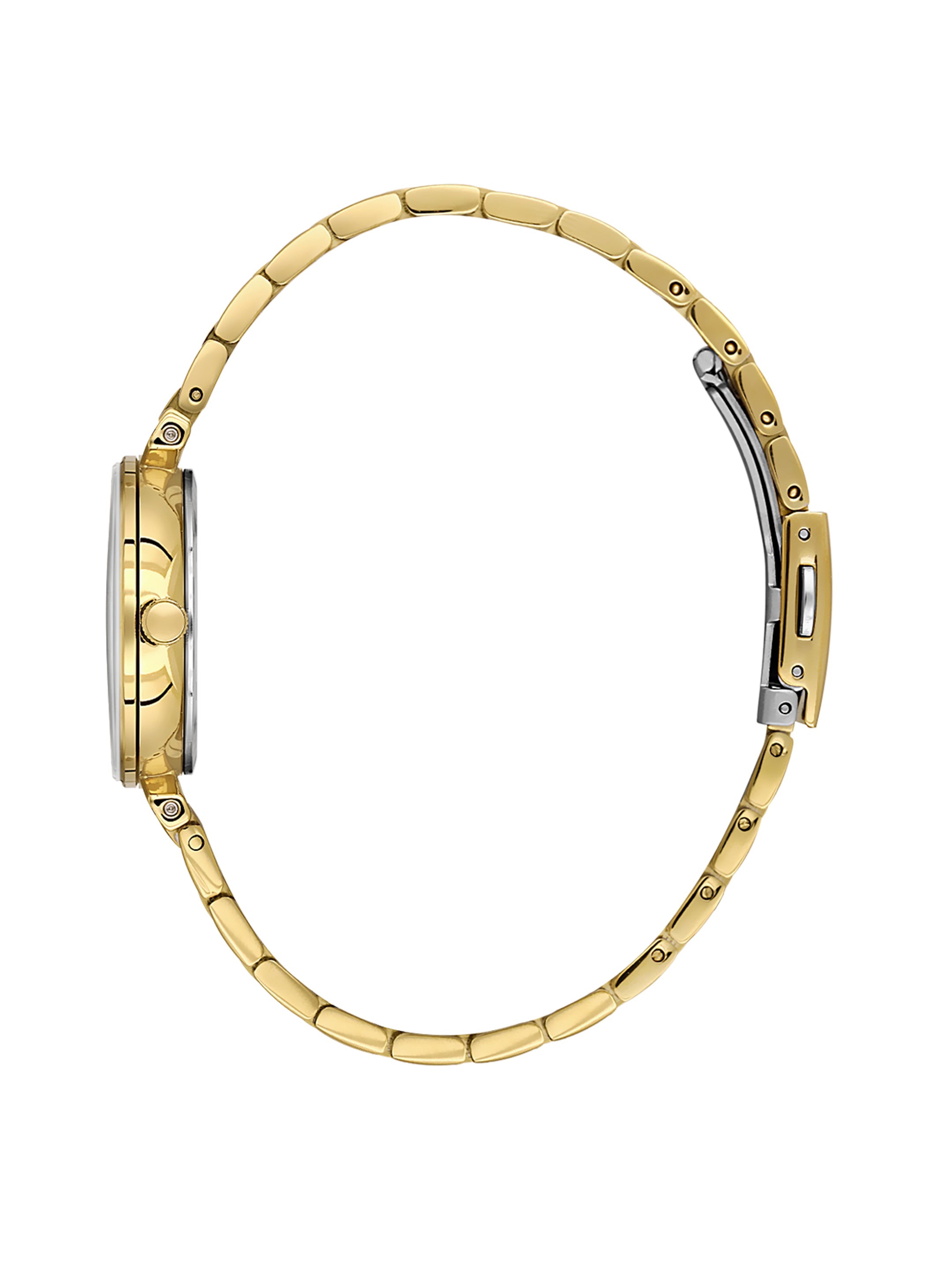 Daniel Klein Analog Dark Green Round Dial Gold Case Gold Strap Quartz Water-Resistant Wrist Watch for Women Girls, Ladies DK.1.14175-4