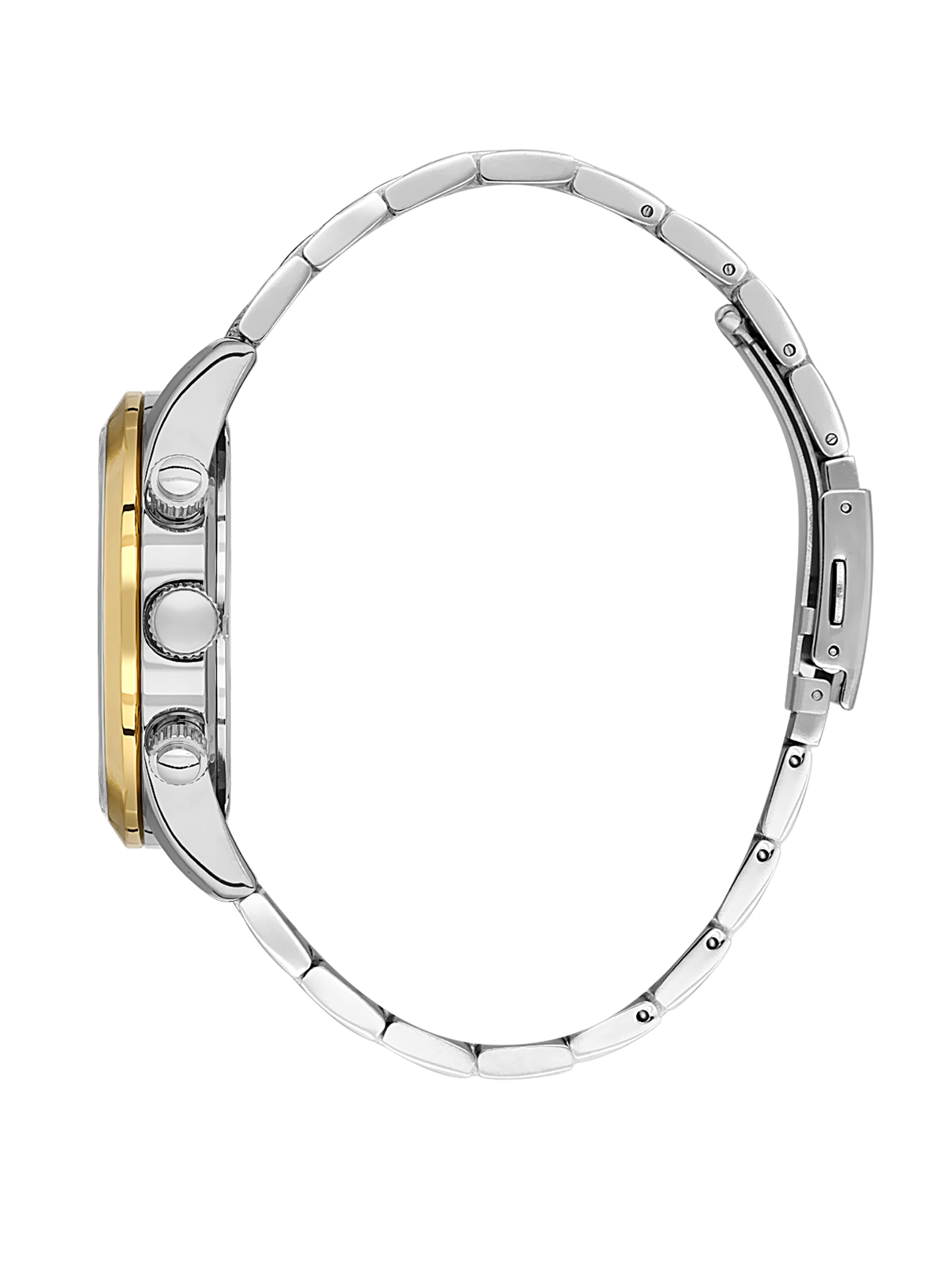 Daniel Klein Analog Dark Green Round Dial Silver and Gold Case Silver and Gold Strap Quartz Water-Resistant Wrist Watch for Men Boys DK.6.14259-4