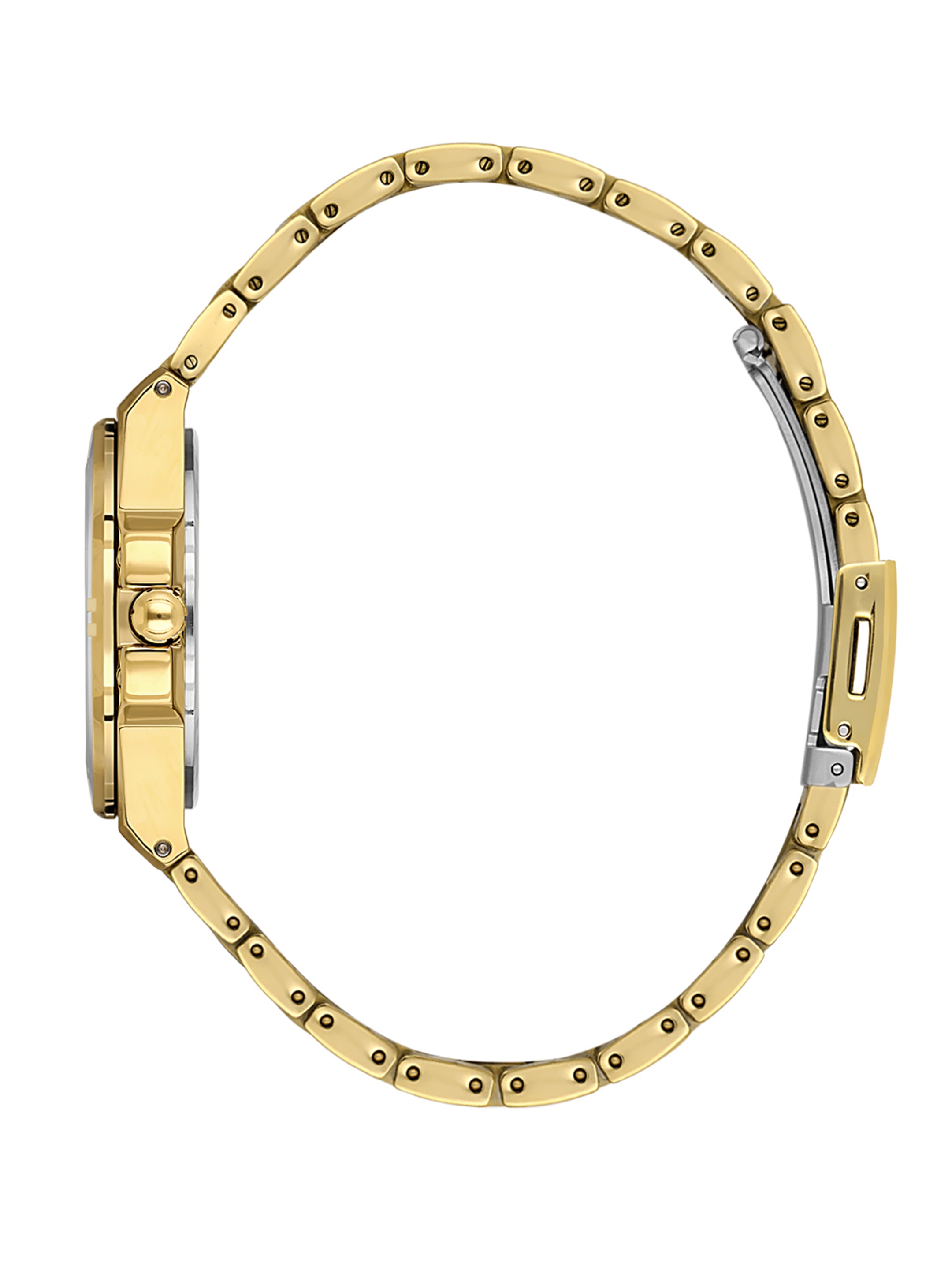 Daniel Klein Analog Silver Round Dial Gold Case Gold Strap Quartz Water-Resistant Wrist Watch for Women Girls, Ladies DK.1.14176-2