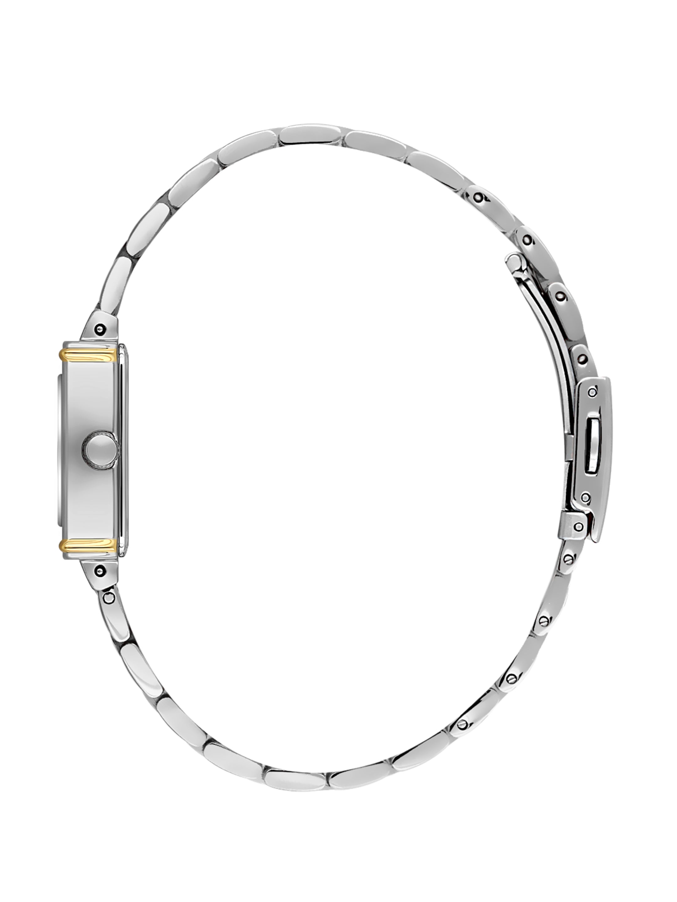 Daniel Klein Analog White Mop Round Dial Silver and Gold Case Silver and Gold Strap Quartz Water-Resistant Wrist Watch for Women Girls, Ladies DK.1.14168-3