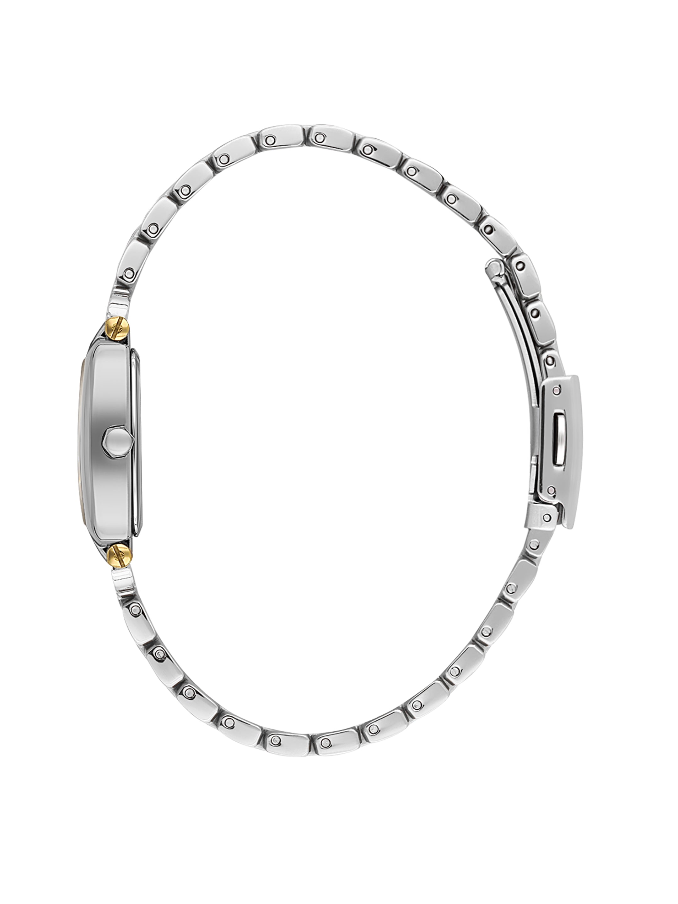 Daniel Klein Analog Silver Round Dial Silver and Gold Case Silver and Gold Strap Quartz Water-Resistant Wrist Watch for Women Girls, Ladies DK.1.14281-4