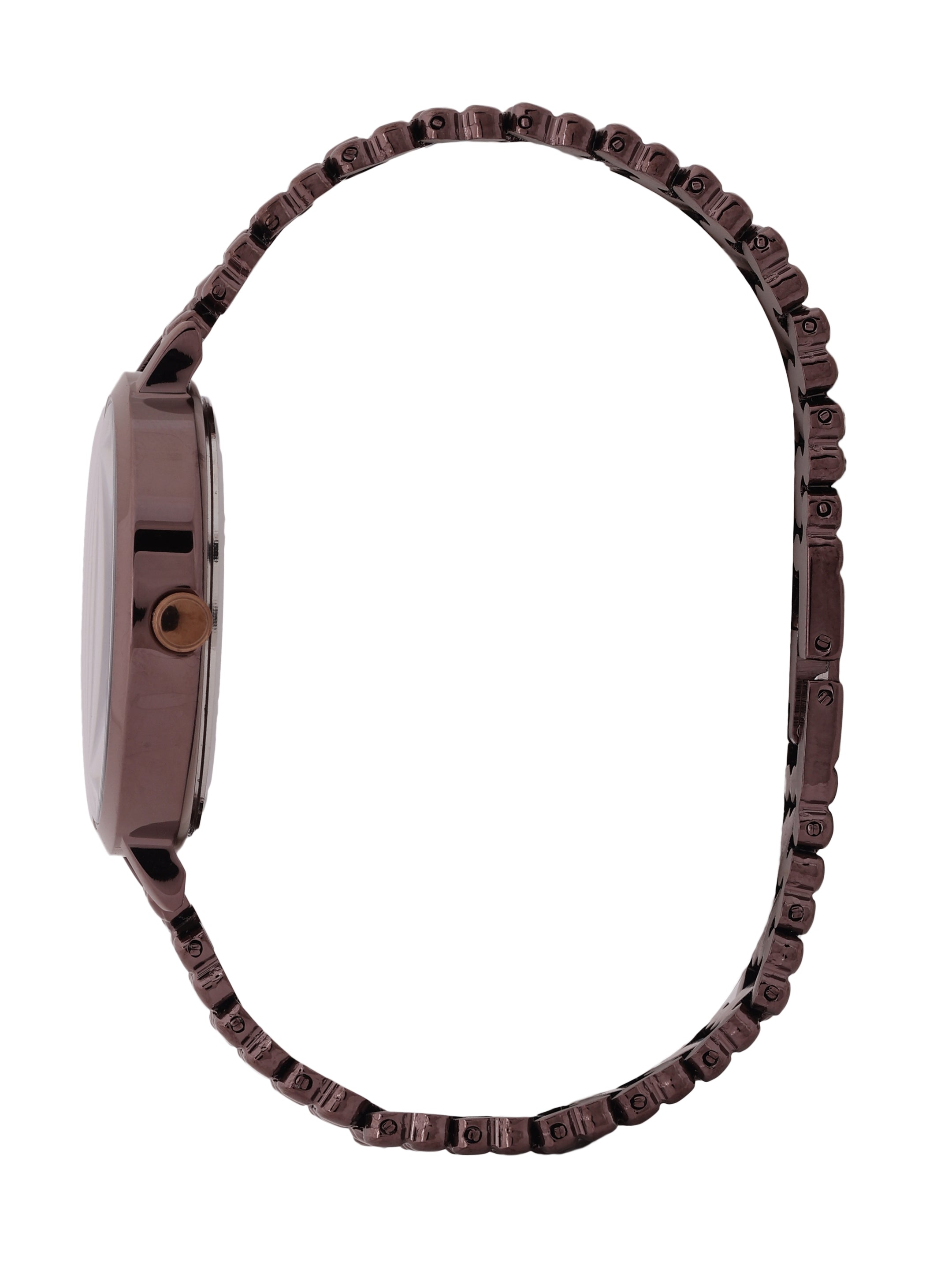 "Daniel Klein Women’s Brown Bracelet Watch – Elegant Silver Dial, Classic Design "