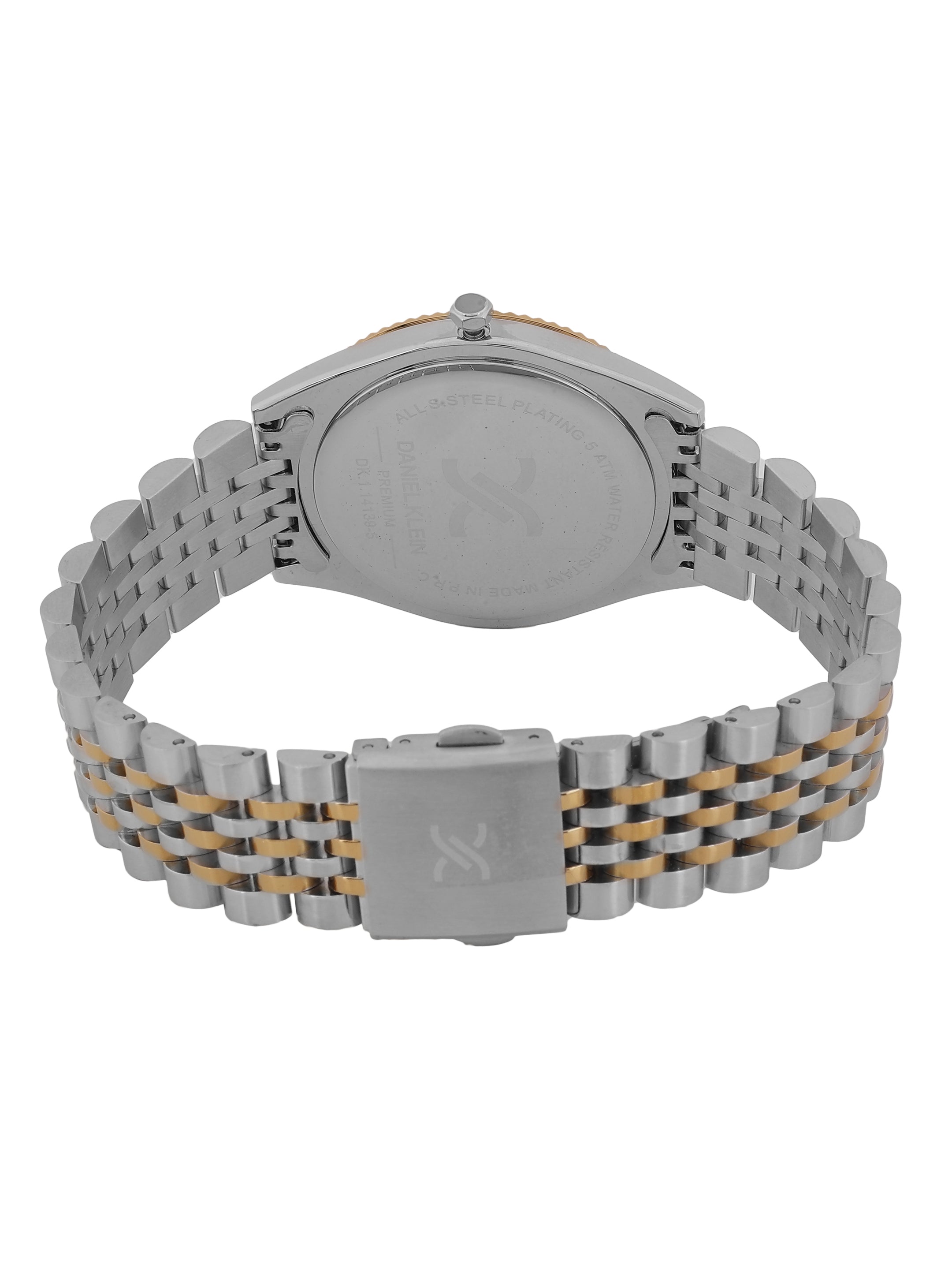 Daniel Klein Silver Dial Rose Gold Strap Men’s Analog Watch DK.1.14139-4