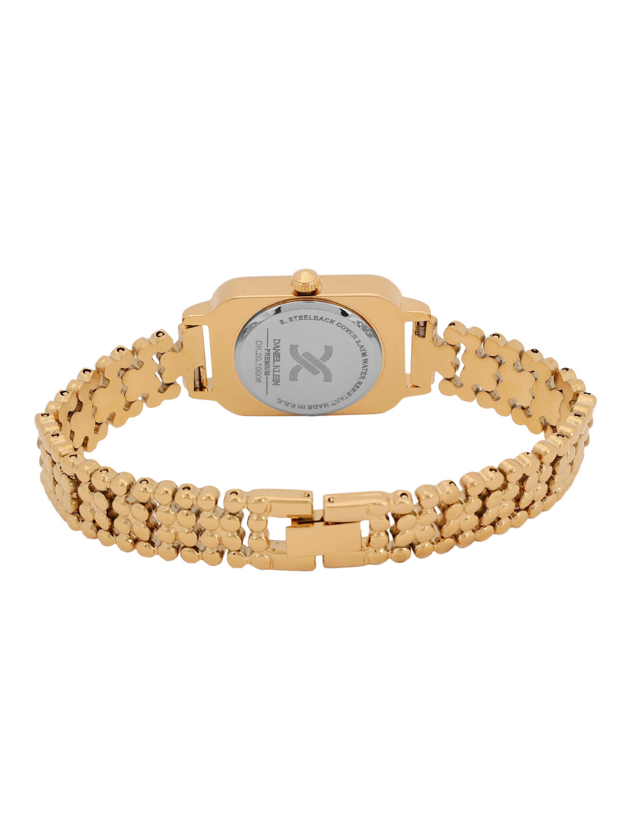 "Daniel Klein Women’s Gold Bracelet Watch – Elegant Silver Dial, Premium Look "