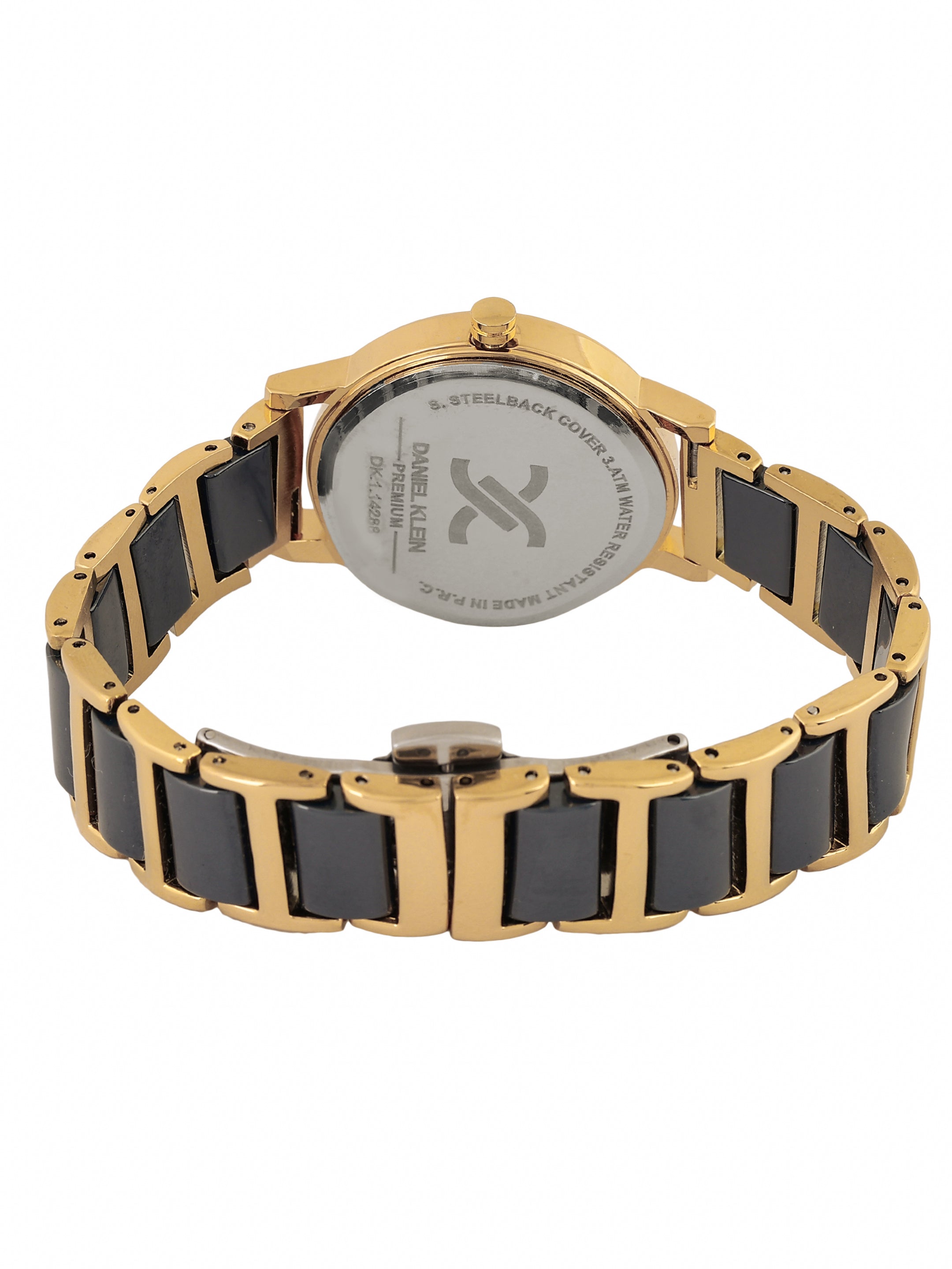 Men Dial & Bracelet Style Straps Analogue Date Aperture Watch DK.1.14288-1
