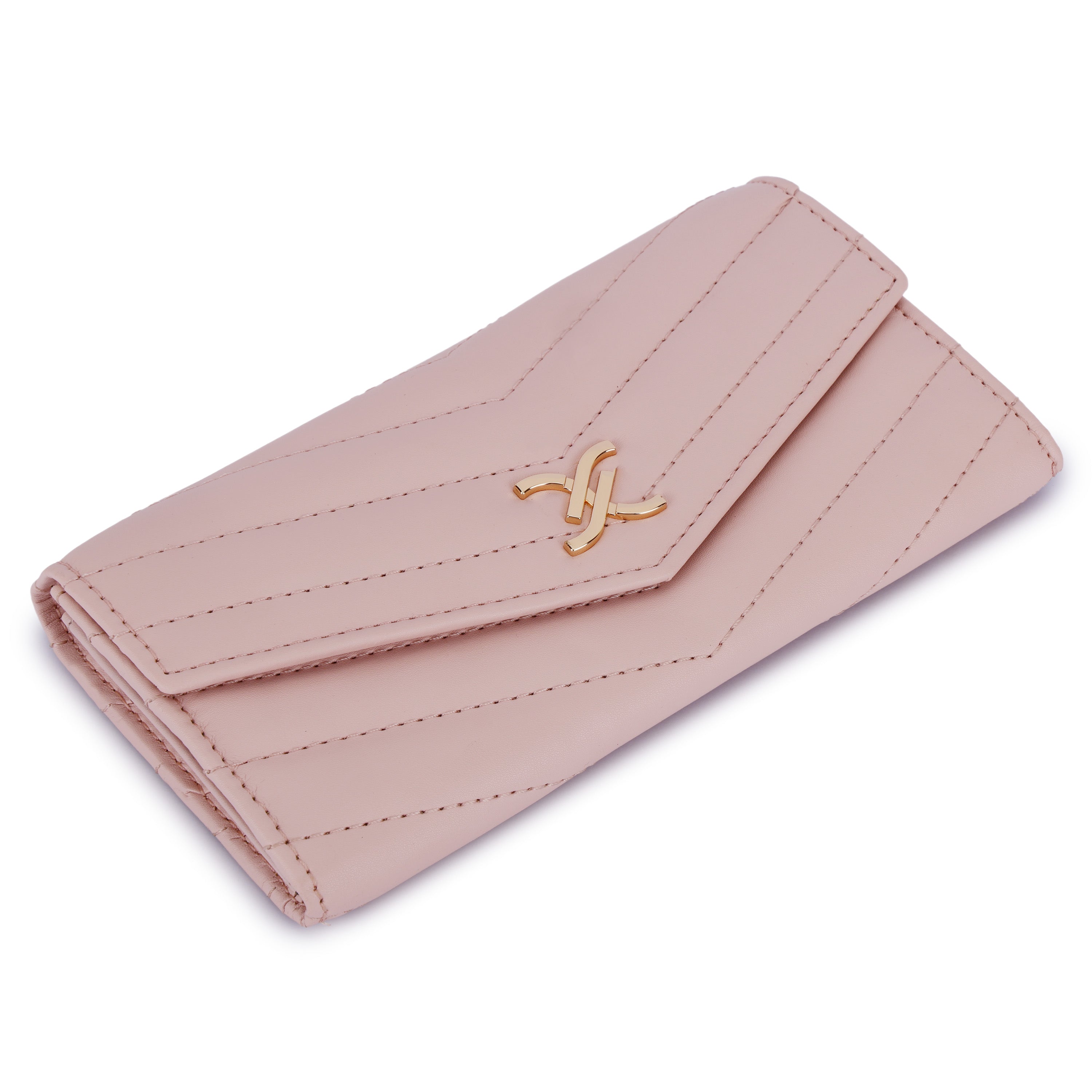 Daniel Klein Women’s Chevron Wallet – Pastel Pink