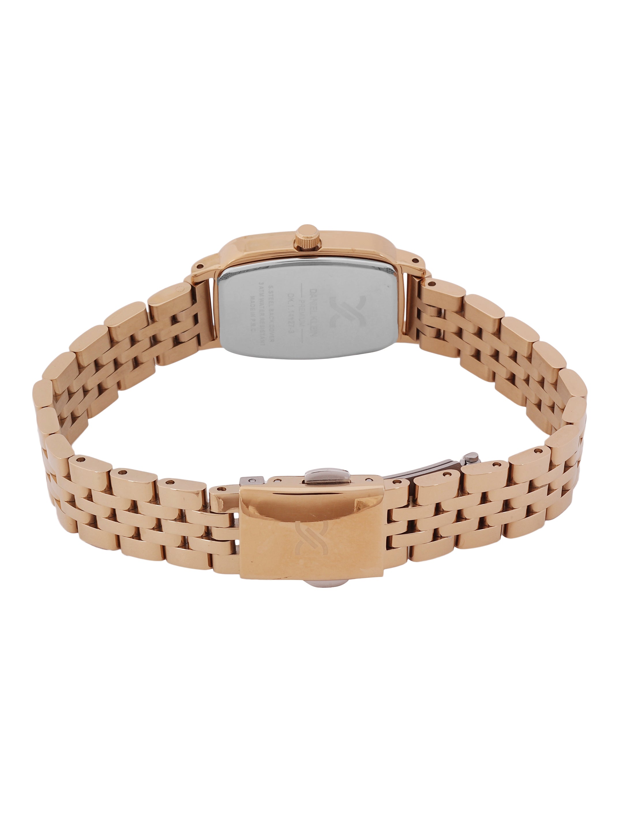 Daniel Klein Dark Green Dial Rose Gold-Tone Women’s Analog Watch DK.1.14127-5