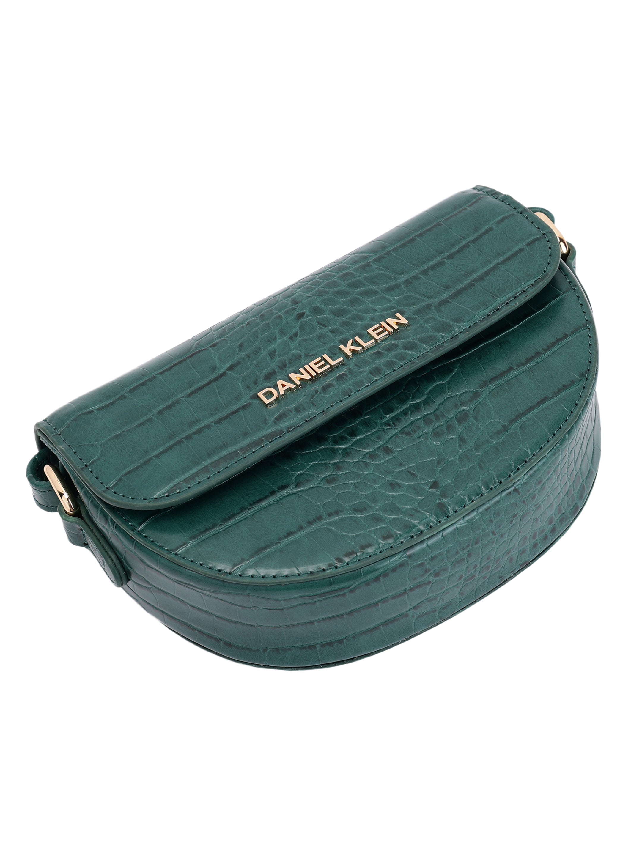 Daniel Klein Exclusive Snake Skin Pattern Women Cross-Body Sling - Green