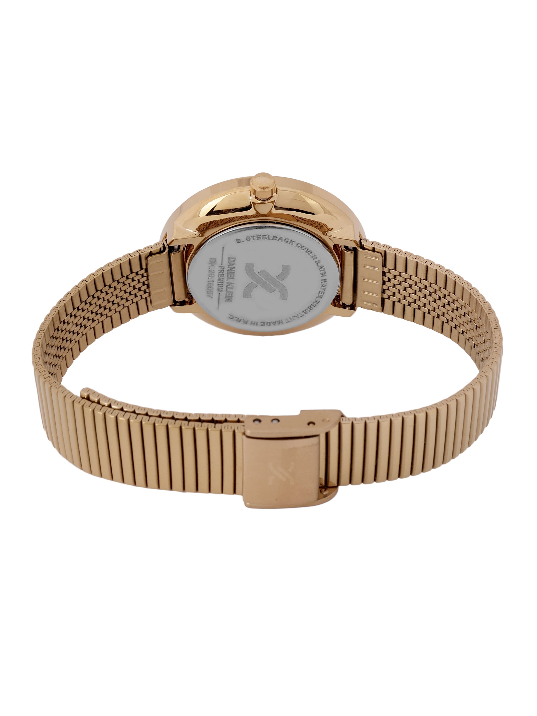 "Daniel Klein Women’s Gold Watch – Luxury Green Dial, Stylish Bracelet Design "