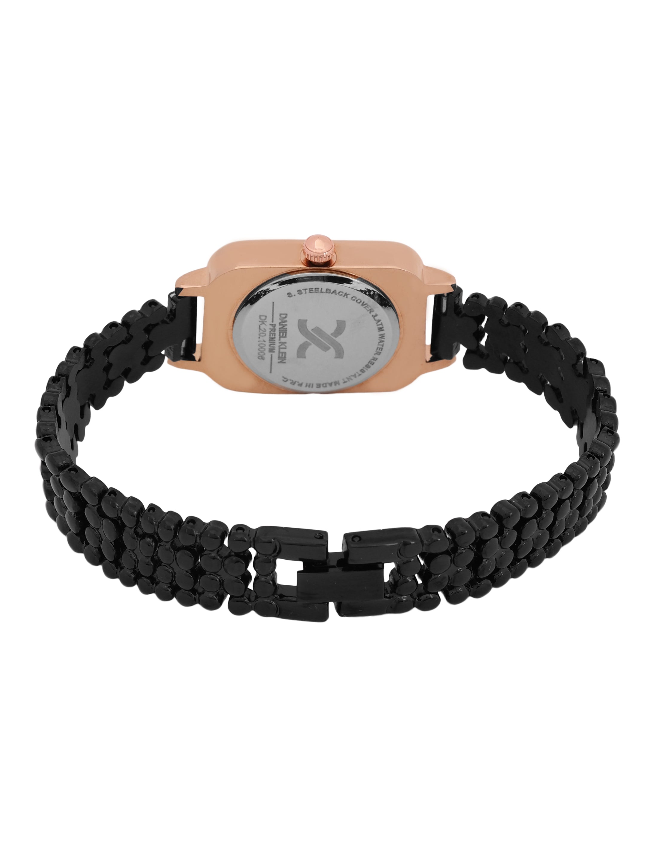 "Daniel Klein Women’s Rose Gold & Black Watch – Stylish Bracelet Design, Premium Look "