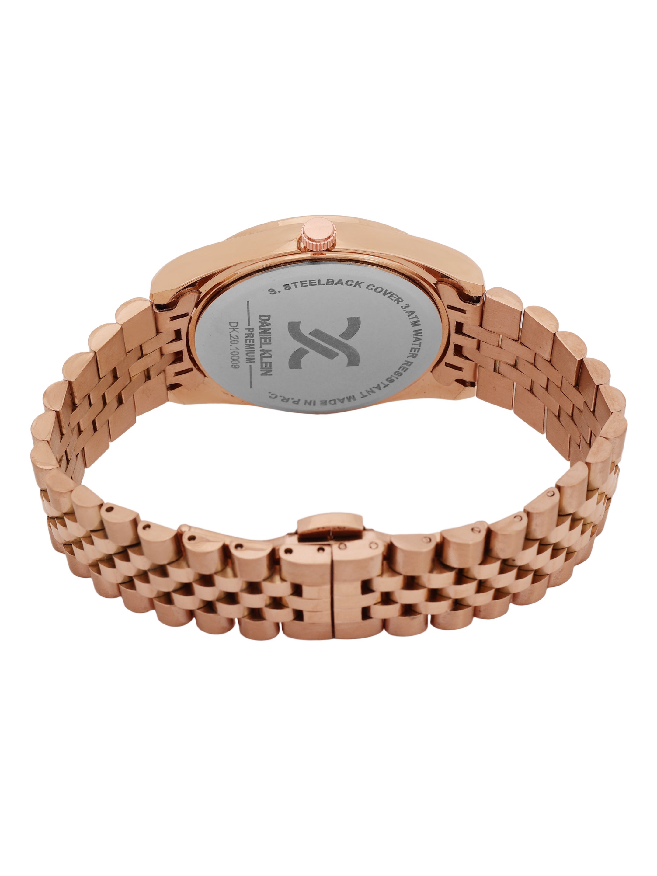 "Daniel Klein Women’s Rose Gold Bracelet Watch – Elegant Brown Dial, Luxury Finish "