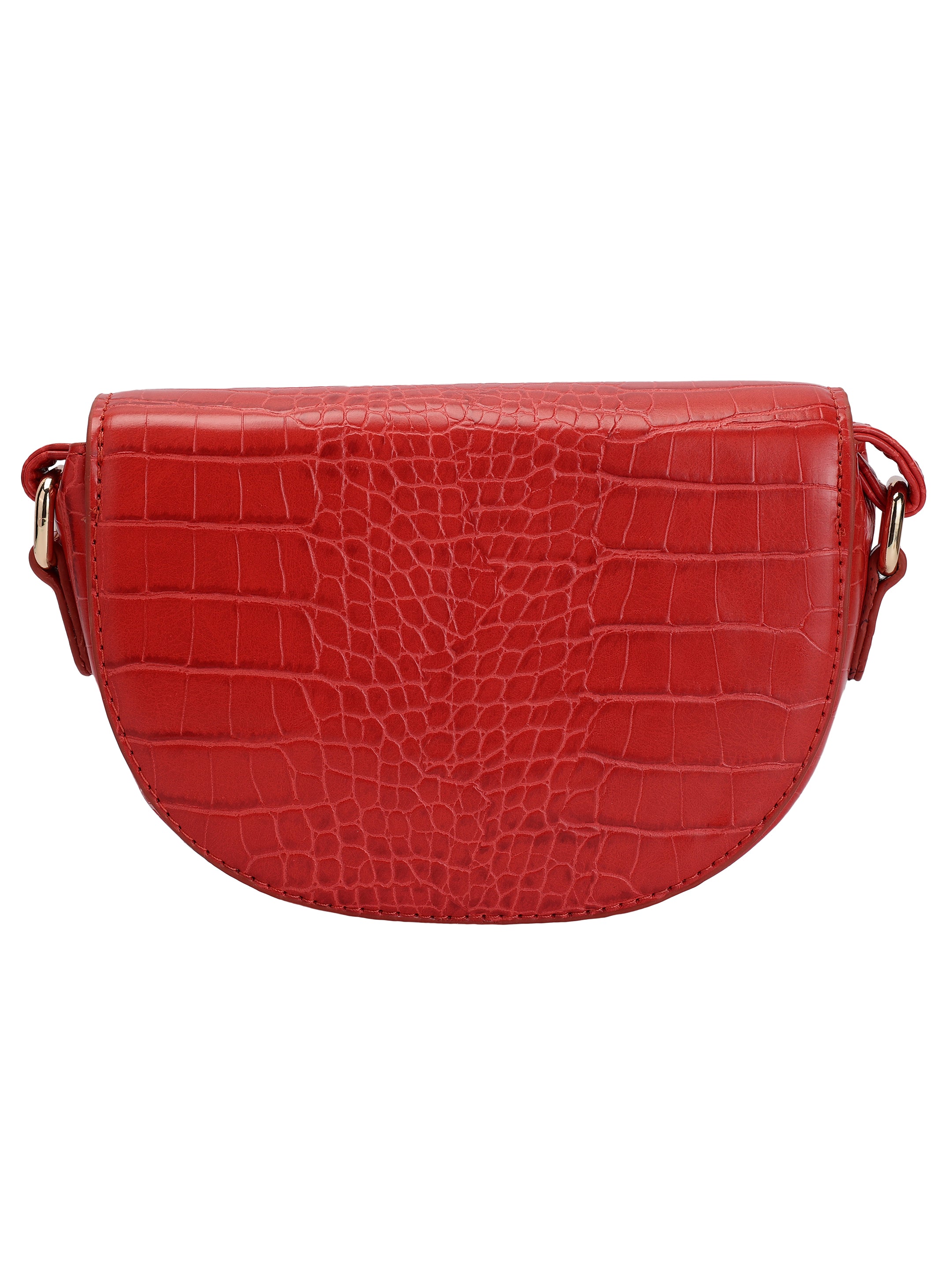 Daniel Klein Exclusive Snake Skin Pattern Women Cross-Body Sling - Red