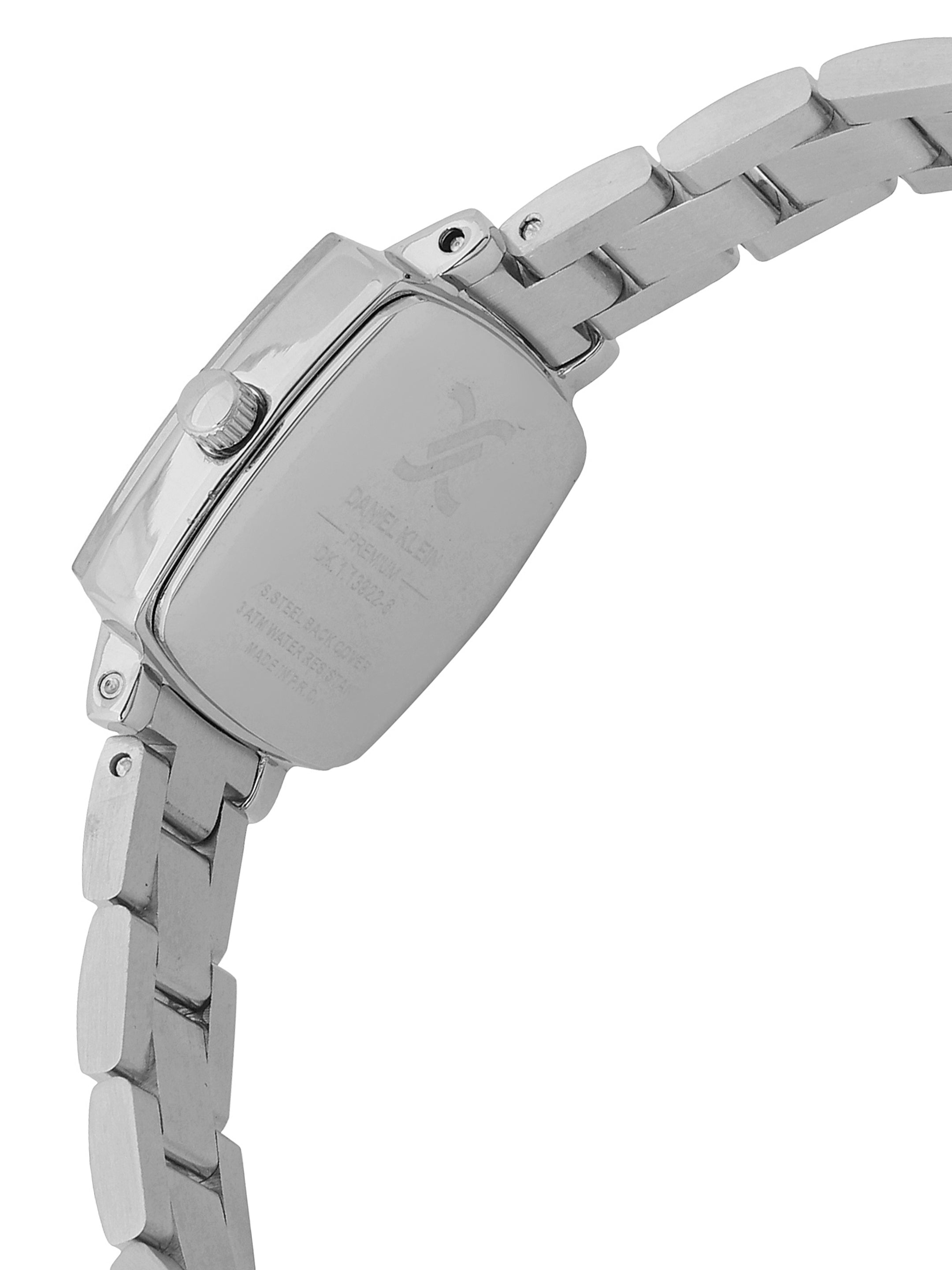 Daniel klein Premium Lady IPS Purple Embossed Dial Stone Stainless Steel Watch DK.1.13922-1