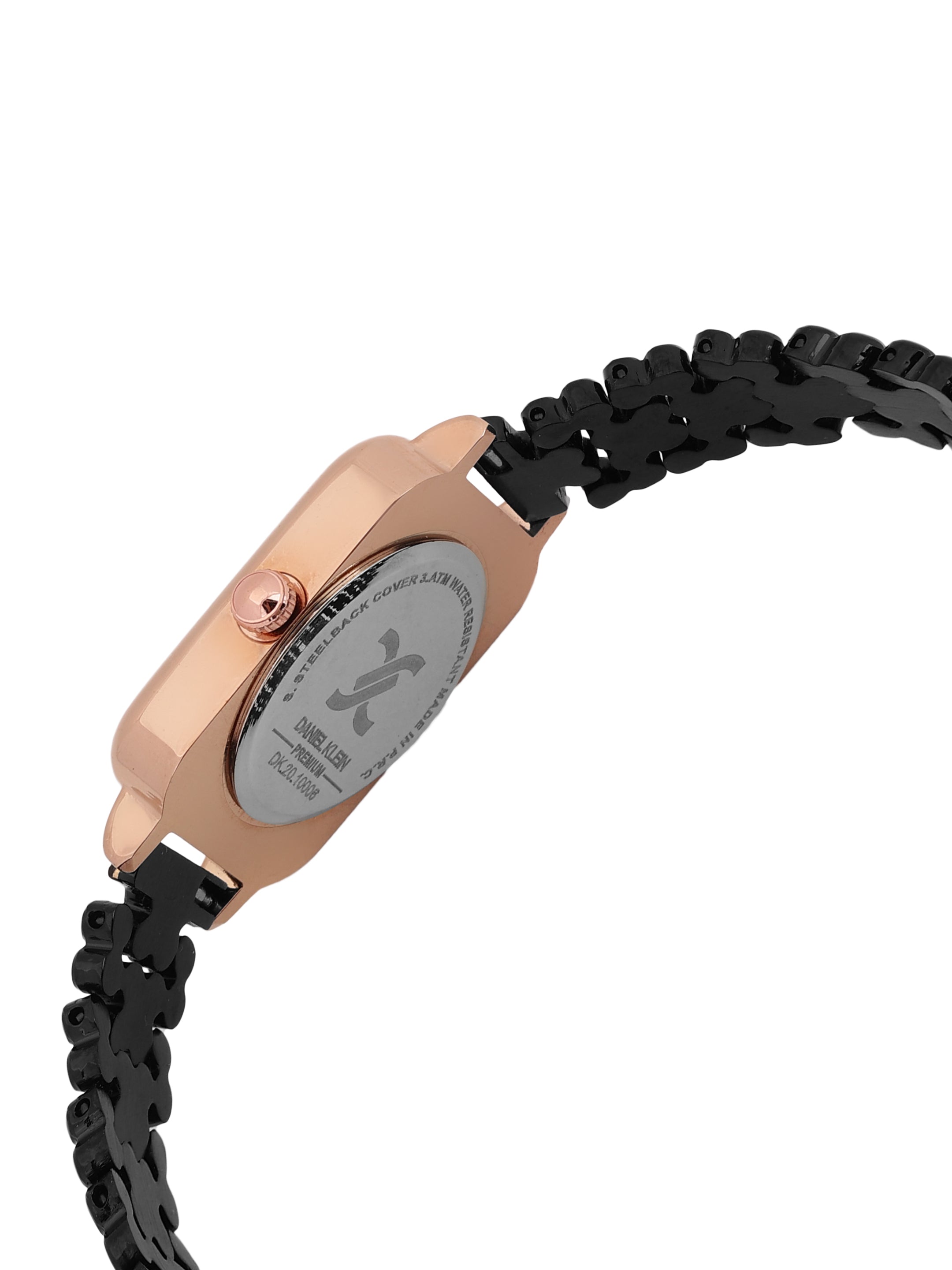 "Daniel Klein Women’s Rose Gold & Black Watch – Stylish Bracelet Design, Premium Look "