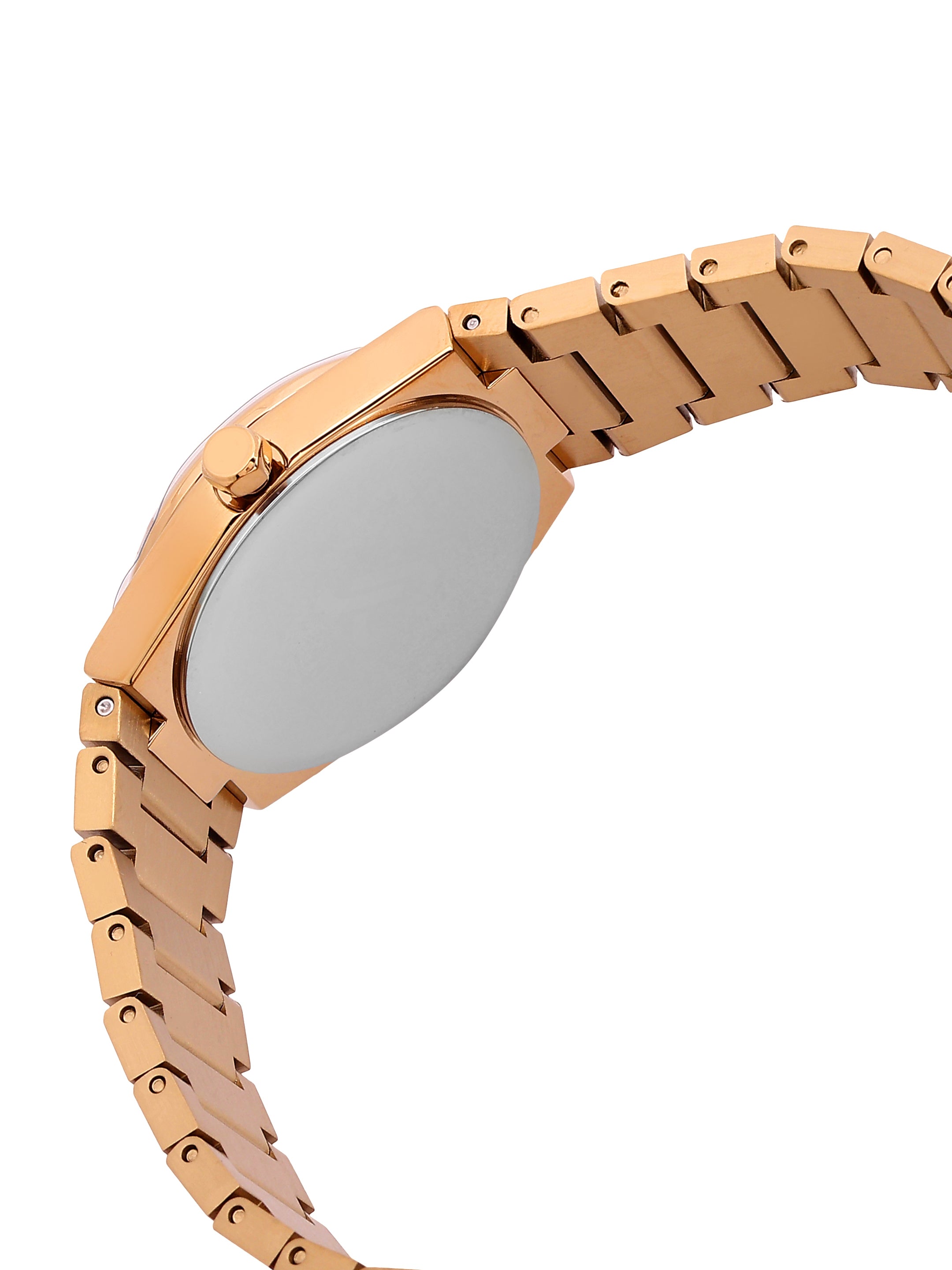 Daniel Klein Analog L.R.Gold Round Dial Pink Rose Gold Case Pink Rose Gold Strap Quartz Water-Resistant Wrist Watch for Women Girls, Ladies DK.1.14177-6
