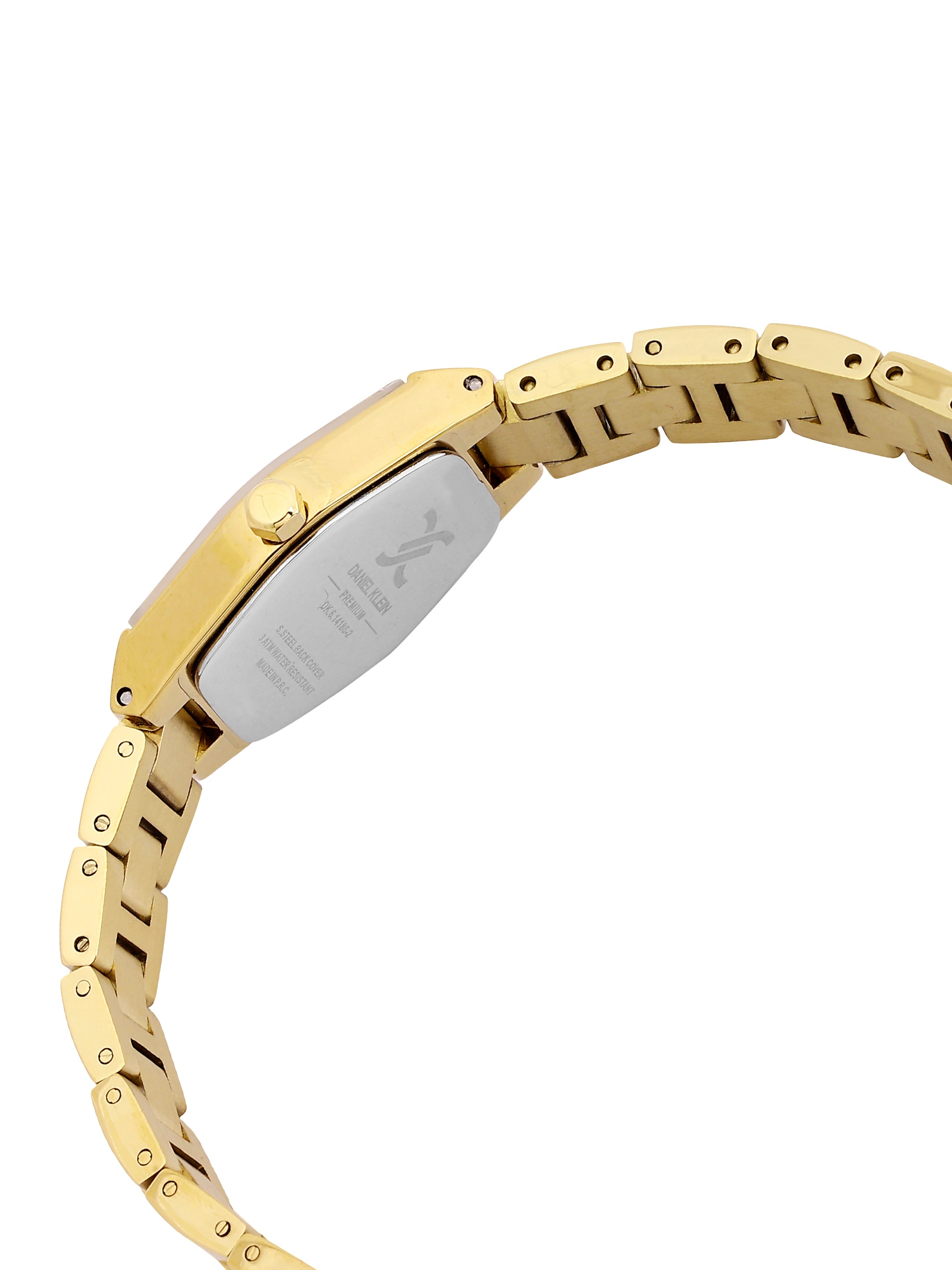 Daniel Klein Analog Dark Green Round Dial Gold/Dark Green Case Gold Strap Quartz Water-Resistant Wrist Watch for Women Girls, Ladies DK.6.14186-3