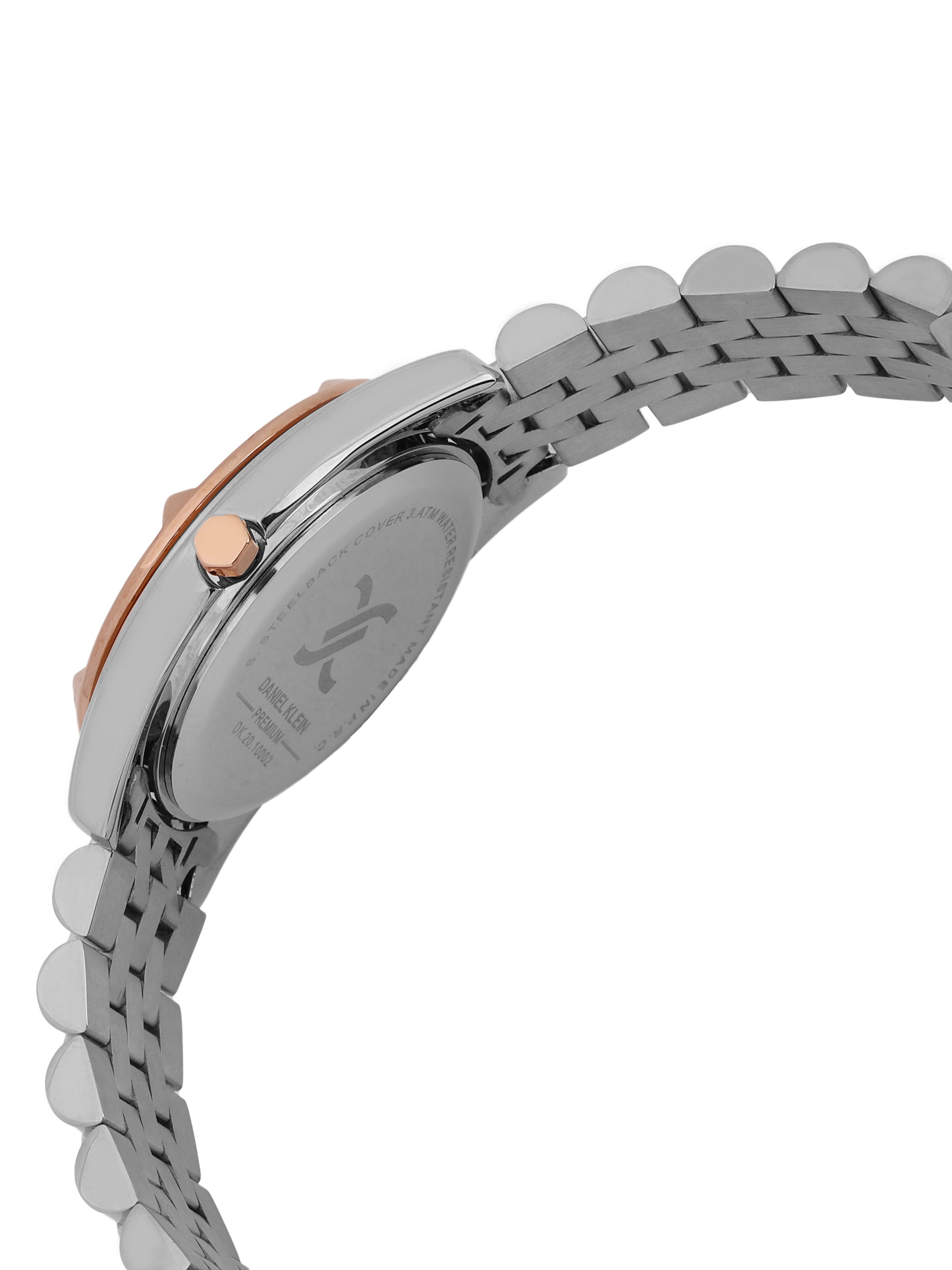 "Daniel Klein Women’s Two-Tone Silver & Gold Bracelet Watch – Classic White Dial, Premium Design "