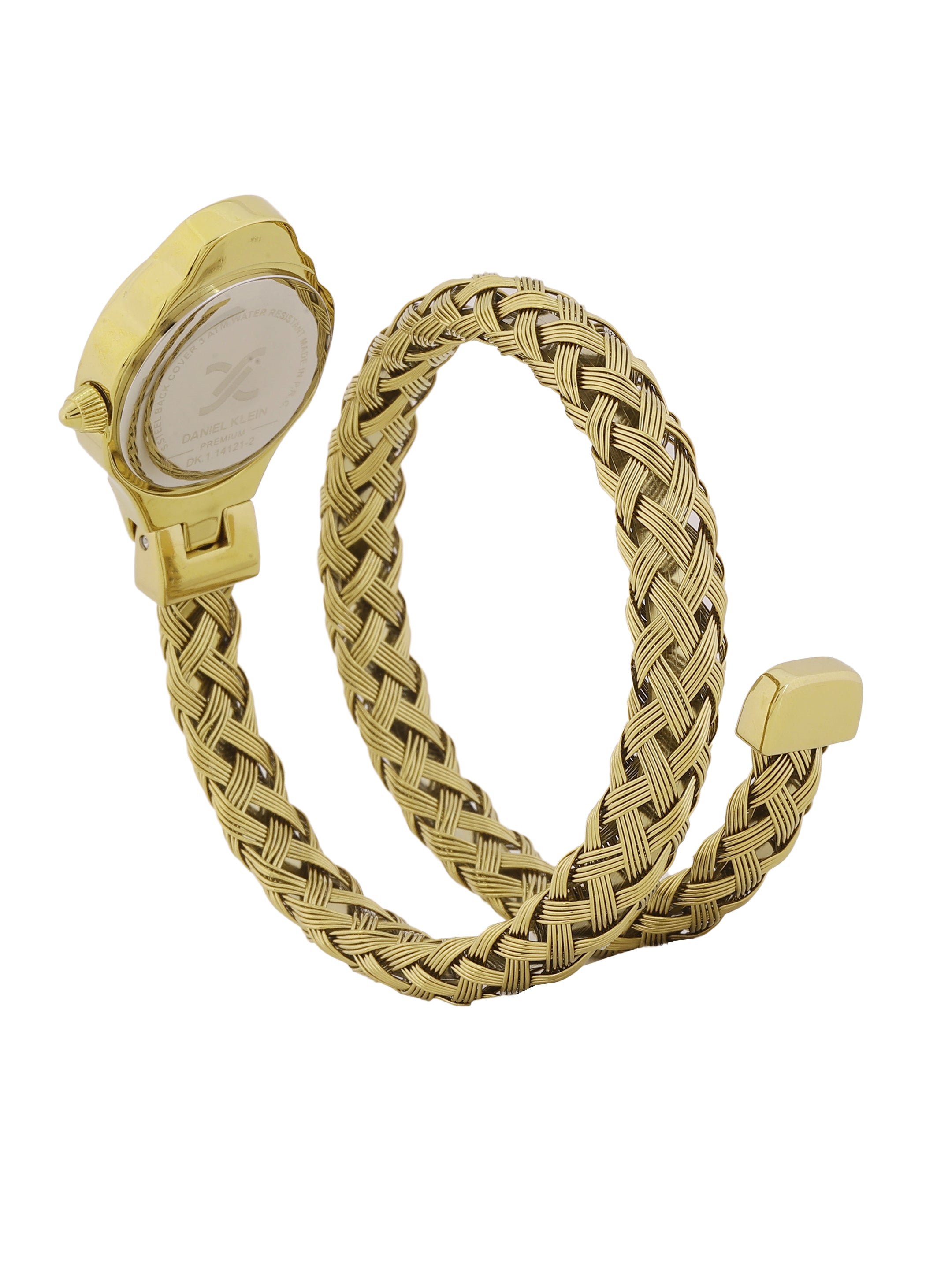 Daniel Klein White MOP Dial Gold Strap Women’s Analog Watch DK.1.14121-3