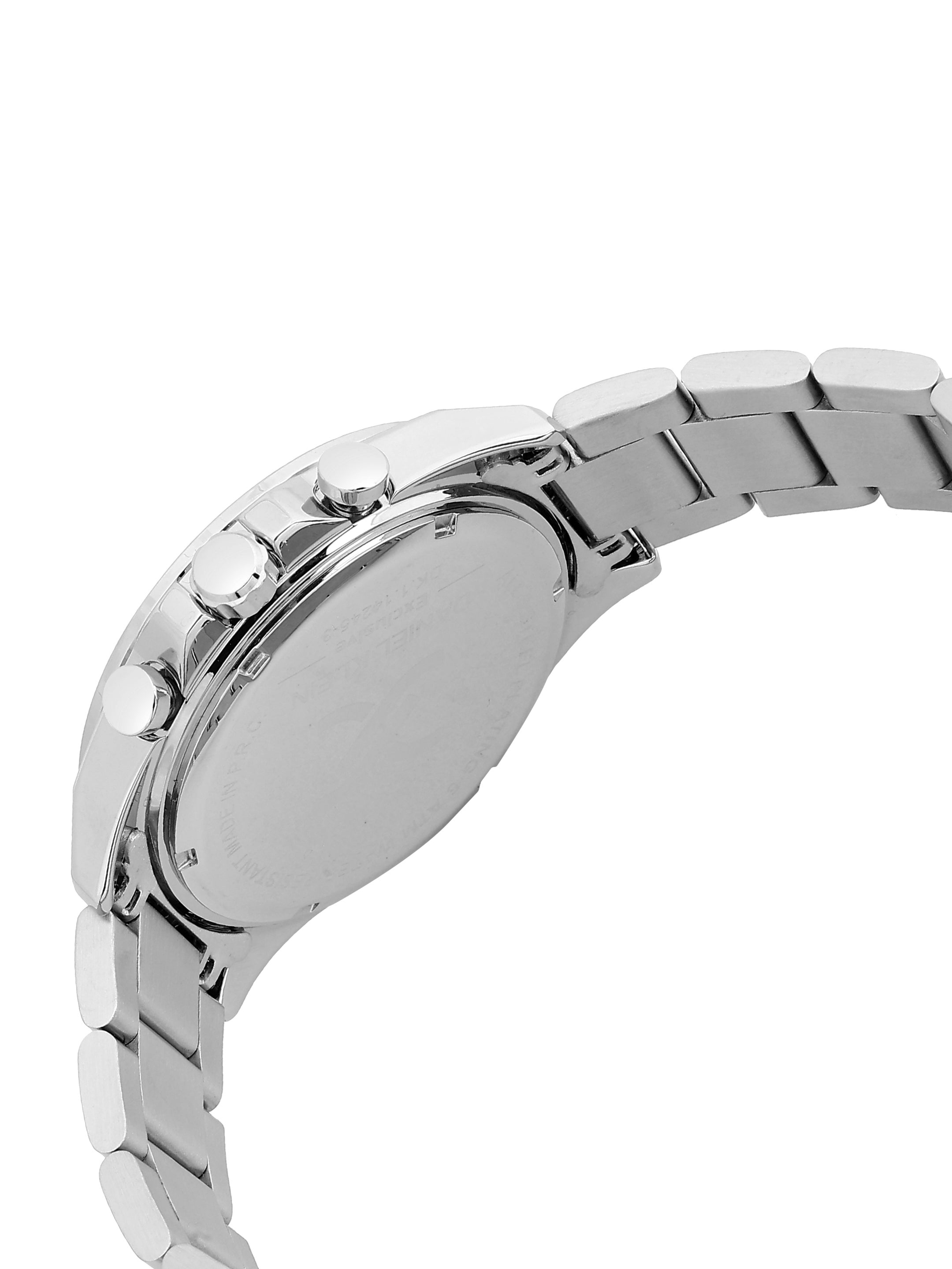 Daniel Klein Analog Dark Green Round Dial Silver Case Silver Strap Quartz Water-Resistant Wrist Watch for Men Boys DK.1.14245-2