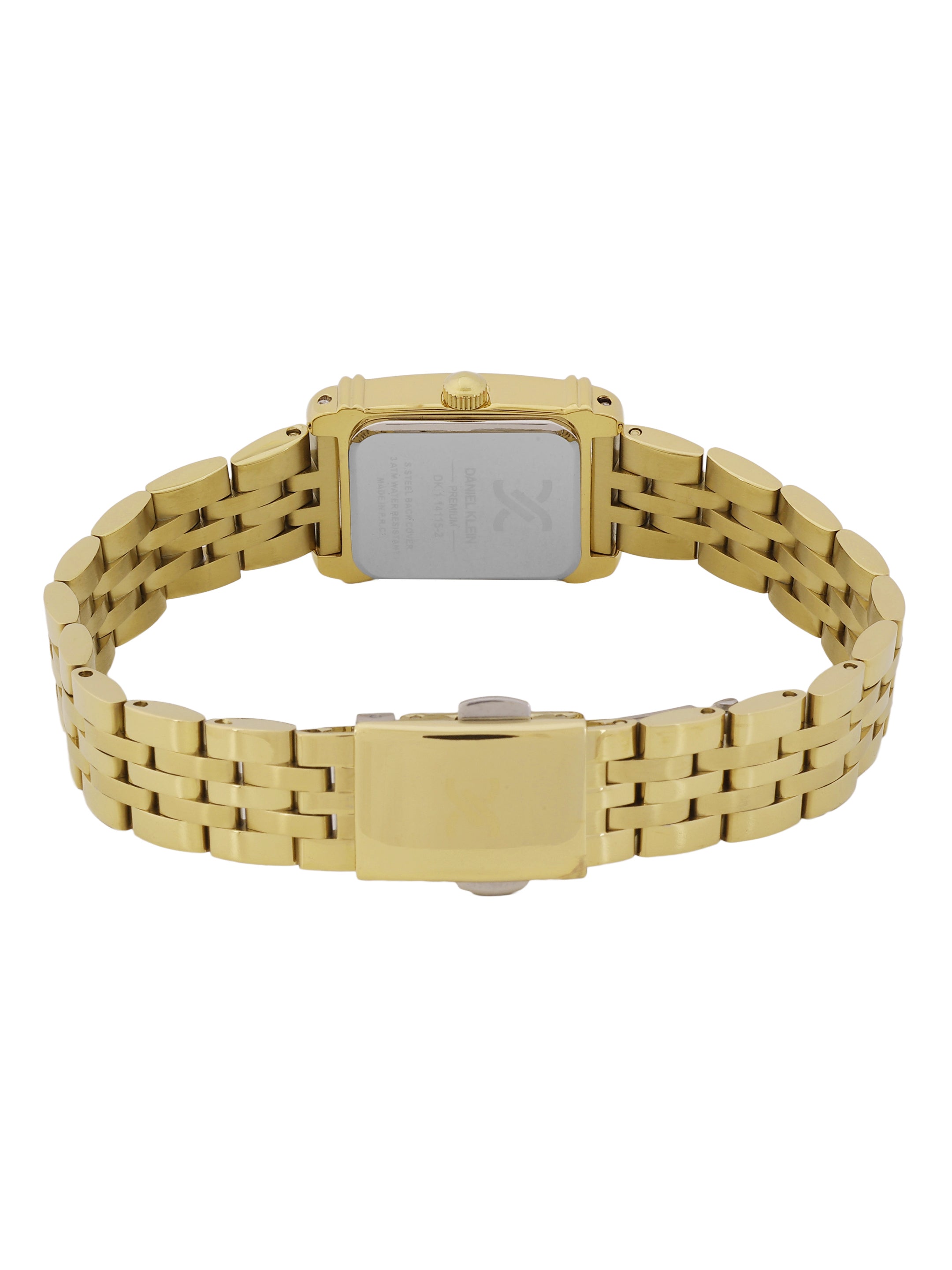 Daniel Klein Silver Dial Gold Strap Women’s Analog Watch DK.1.14115-2
