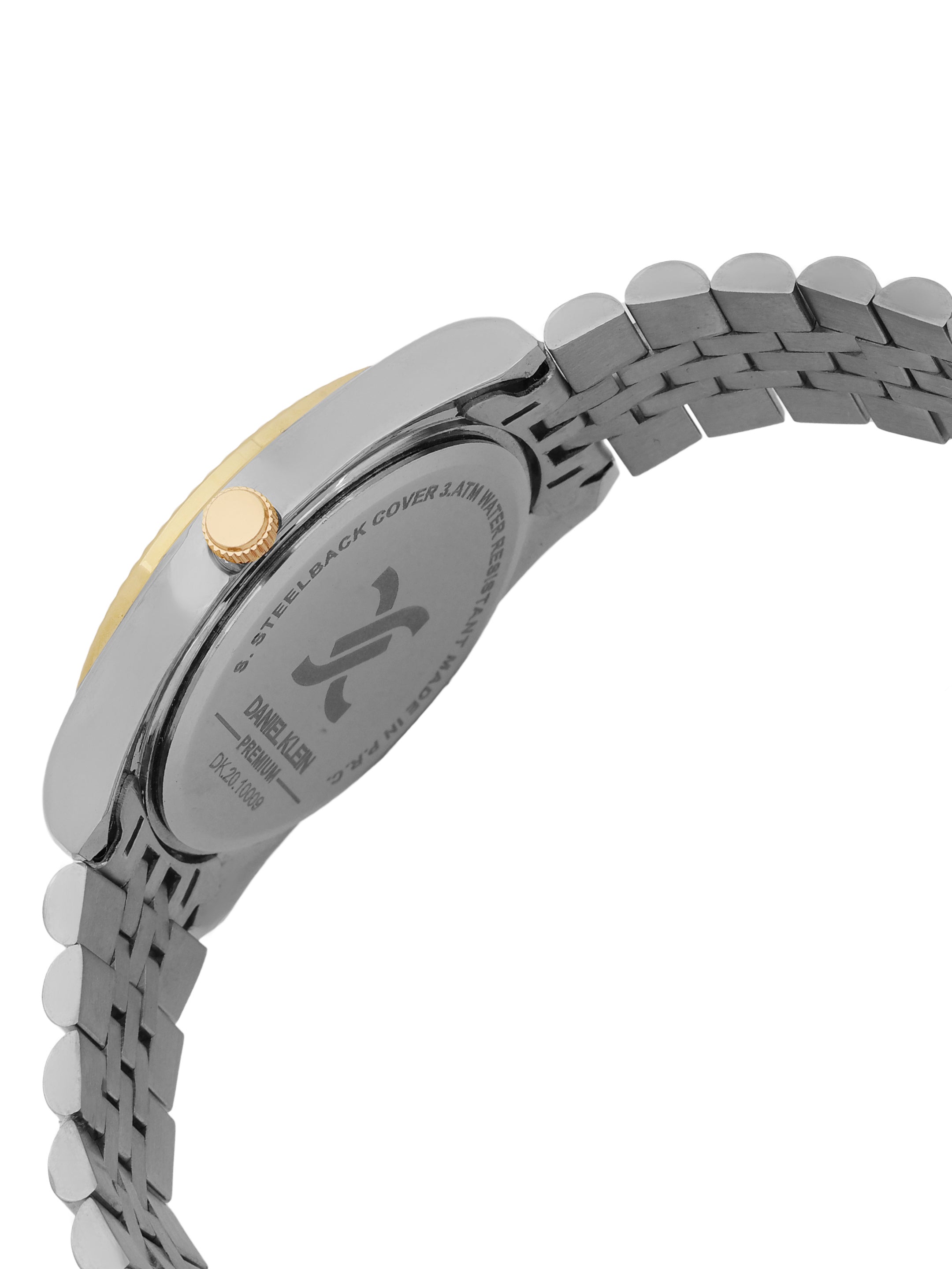 "Daniel Klein Women’s Steel & Gold Bracelet Watch – Elegant Silver Dial, Premium Finish "