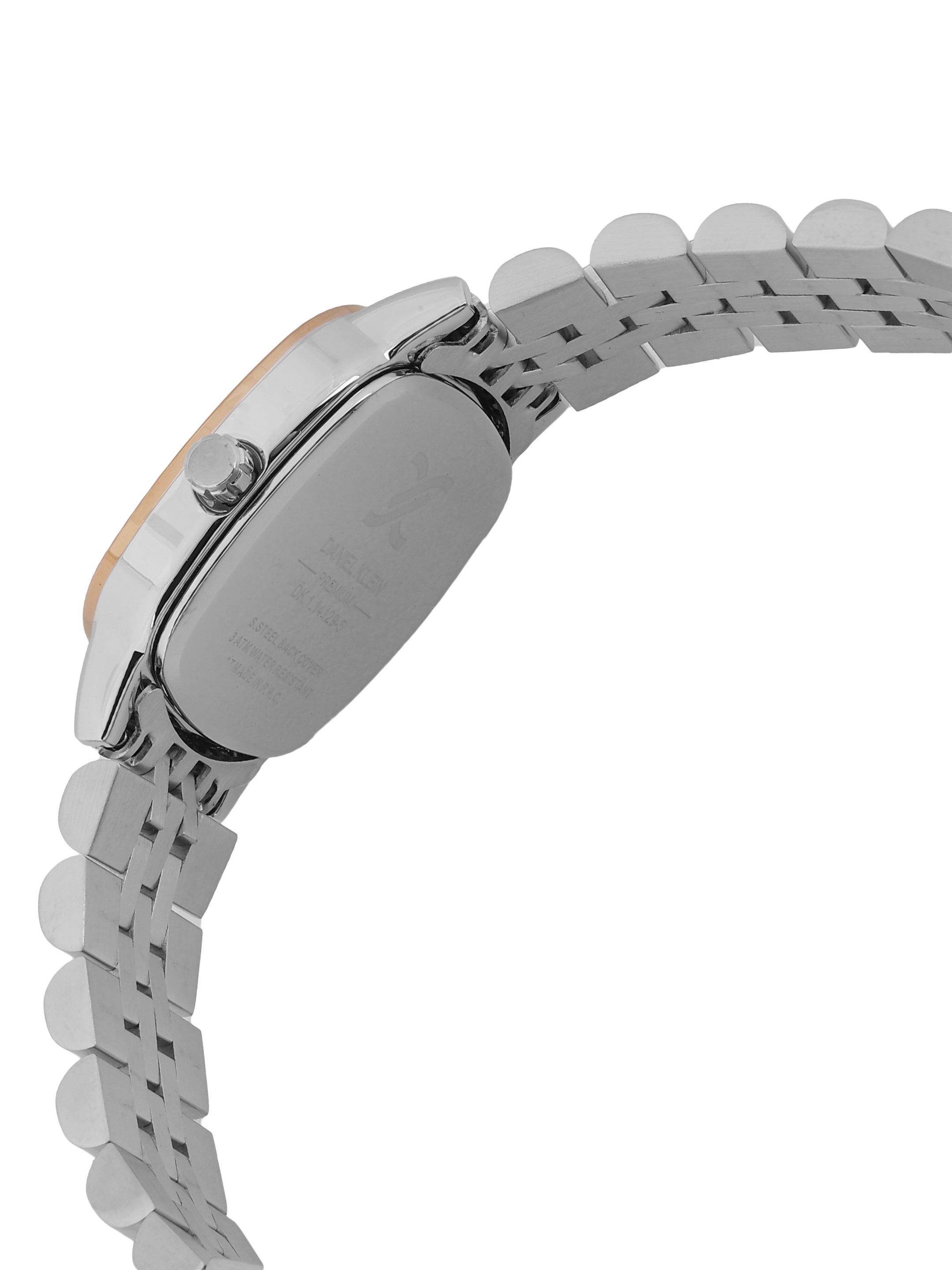 Daniel Klein Silver Dial Dual-Tone Women’s Analog Watch DK.1.14129-6