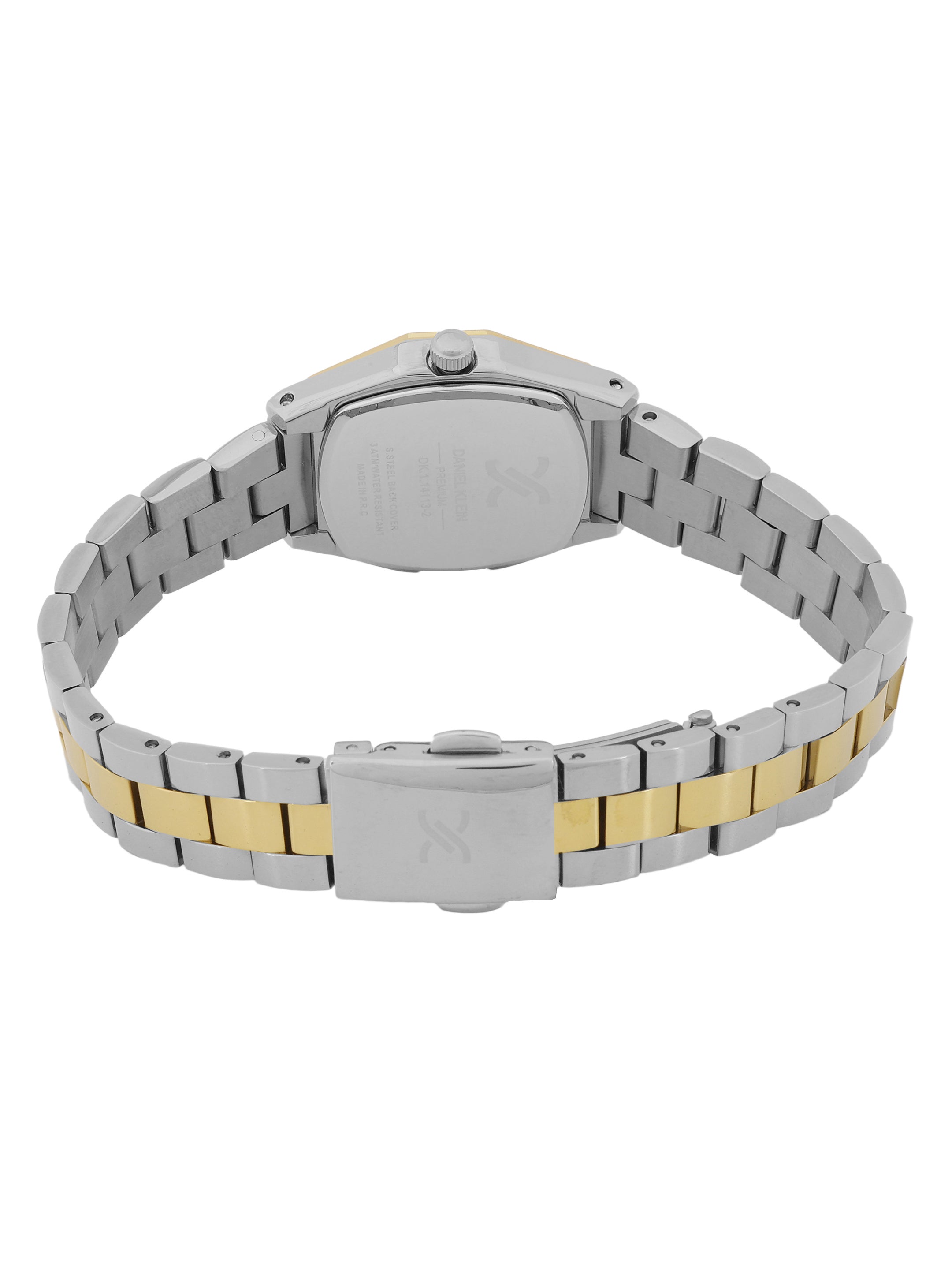 Daniel Klein Silver Dial Silver–Gold Strap Women’s Analog Watch DK.1.14113-4