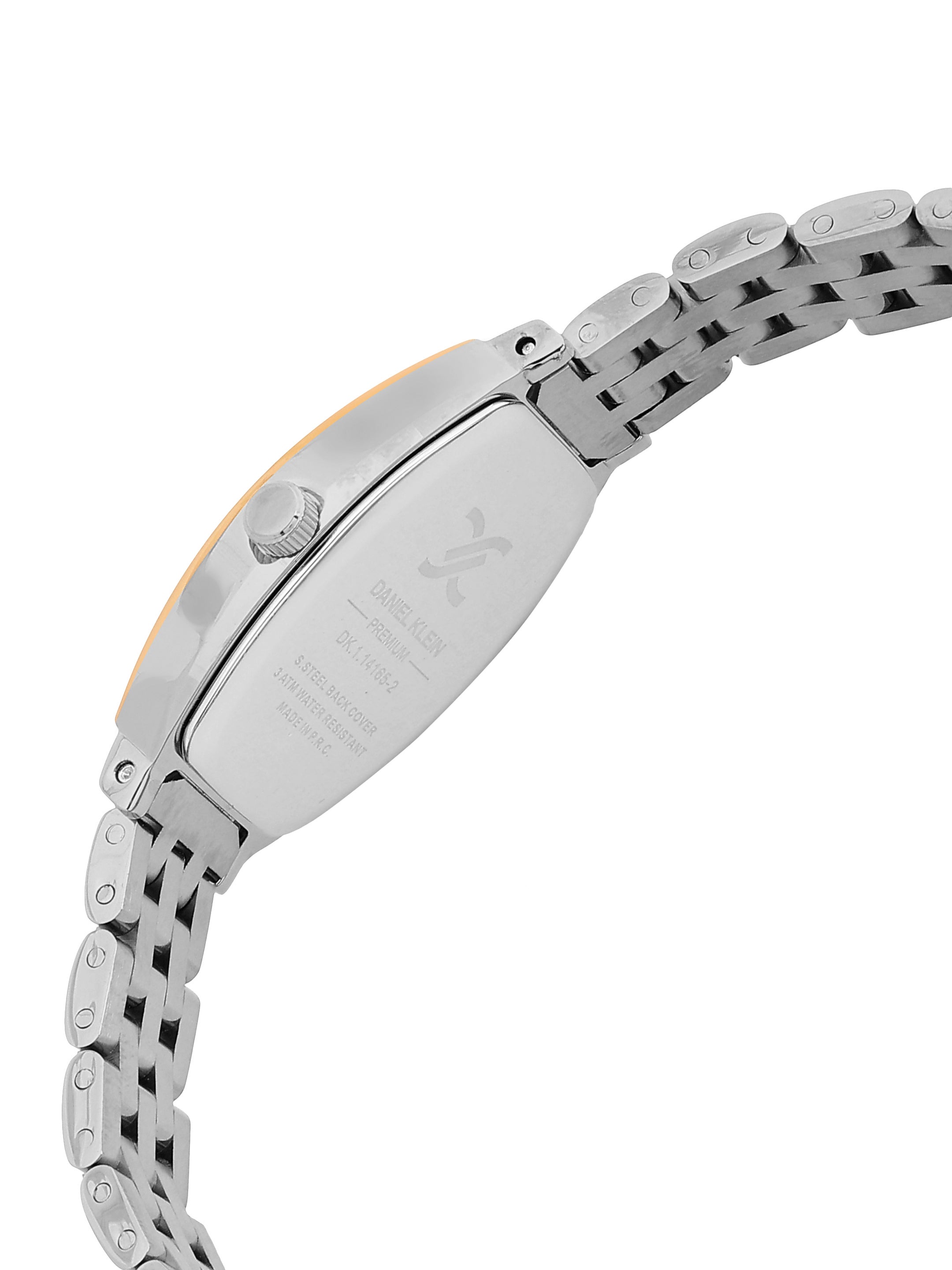 Daniel Klein Analog Silver Round Dial Silver and Rose Gold Case Silver and Rose Gold Strap Quartz Water-Resistant Wrist Watch for Women Girls, Ladies DK.1.14165-6