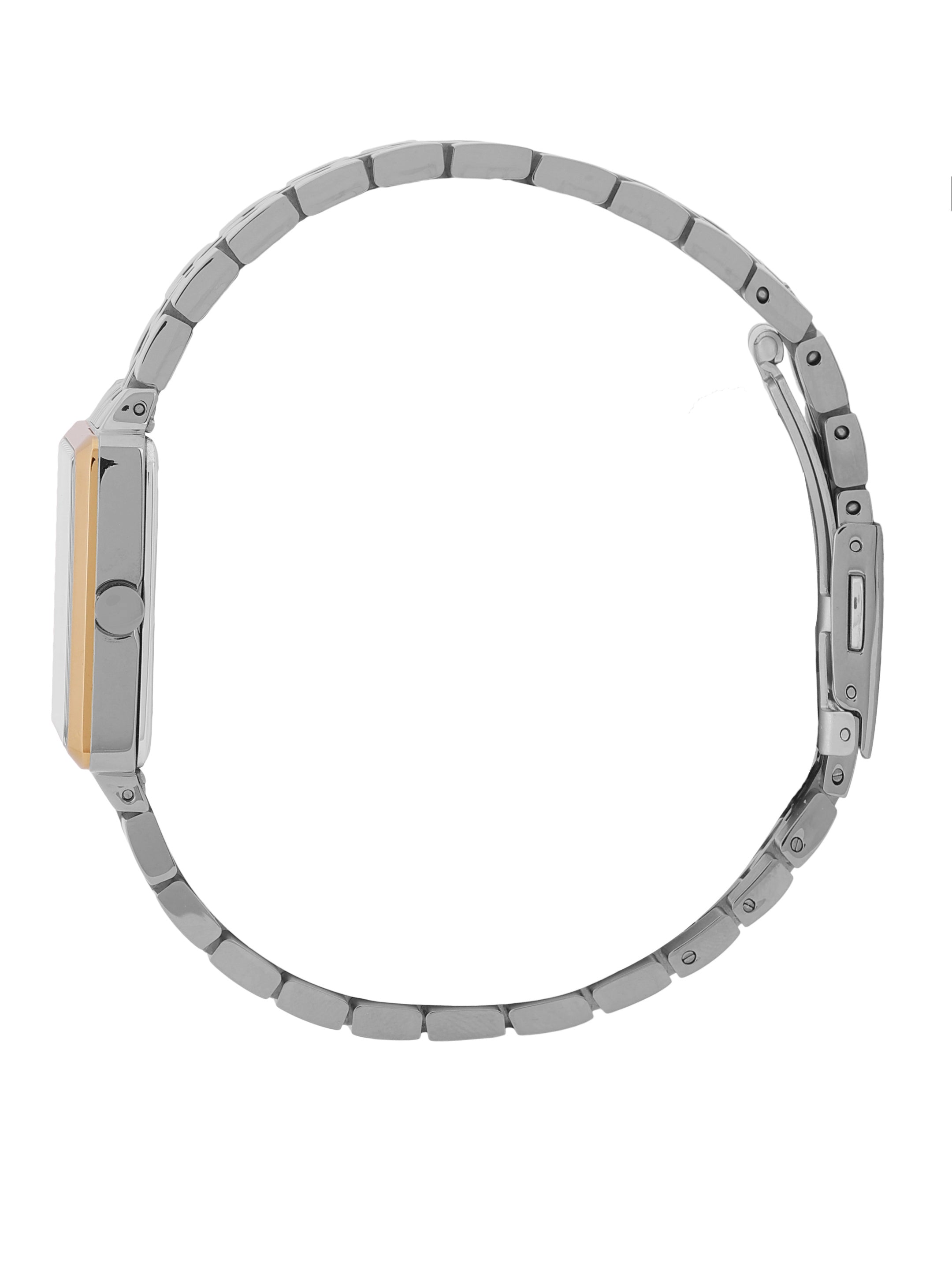 Daniel Klein Rose Gold Silver Sunray Dial Stainless Steel Strap Women’s Watch DK.1.14055-6