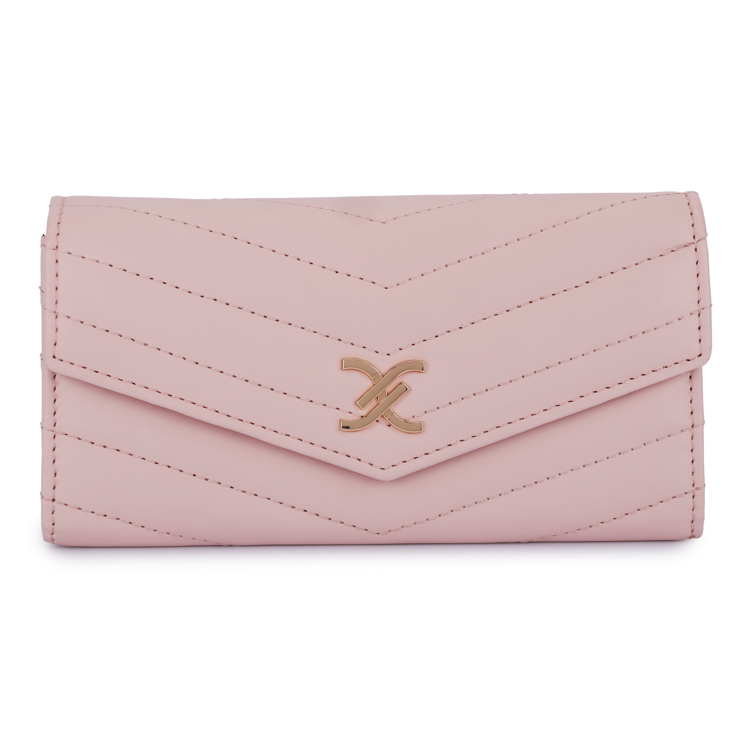 Daniel Klein Women’s Chevron Wallet – Pastel Pink
