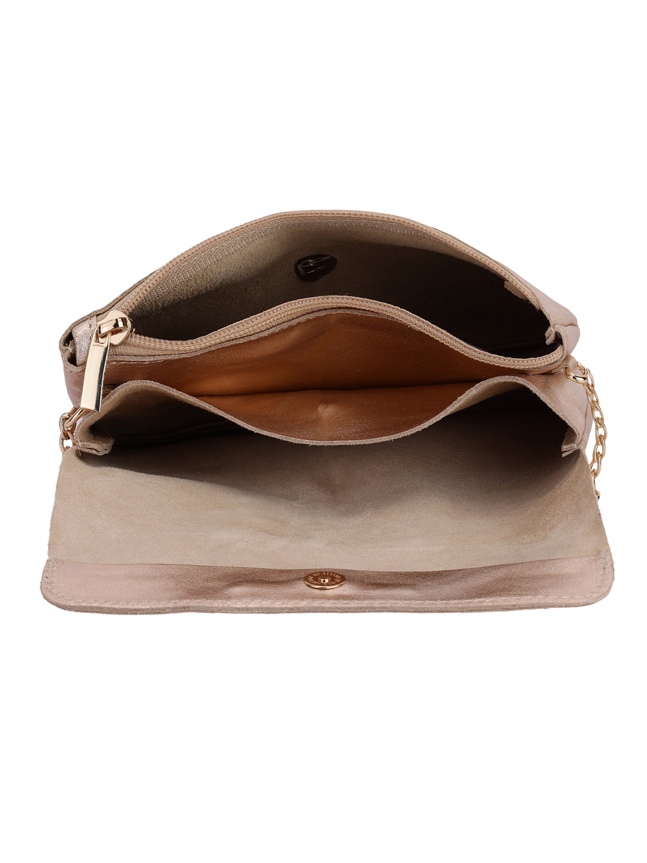 Daniel Klein Exclusive Genuien Leather Sleek Design Women Cross-Body Sling - Gold