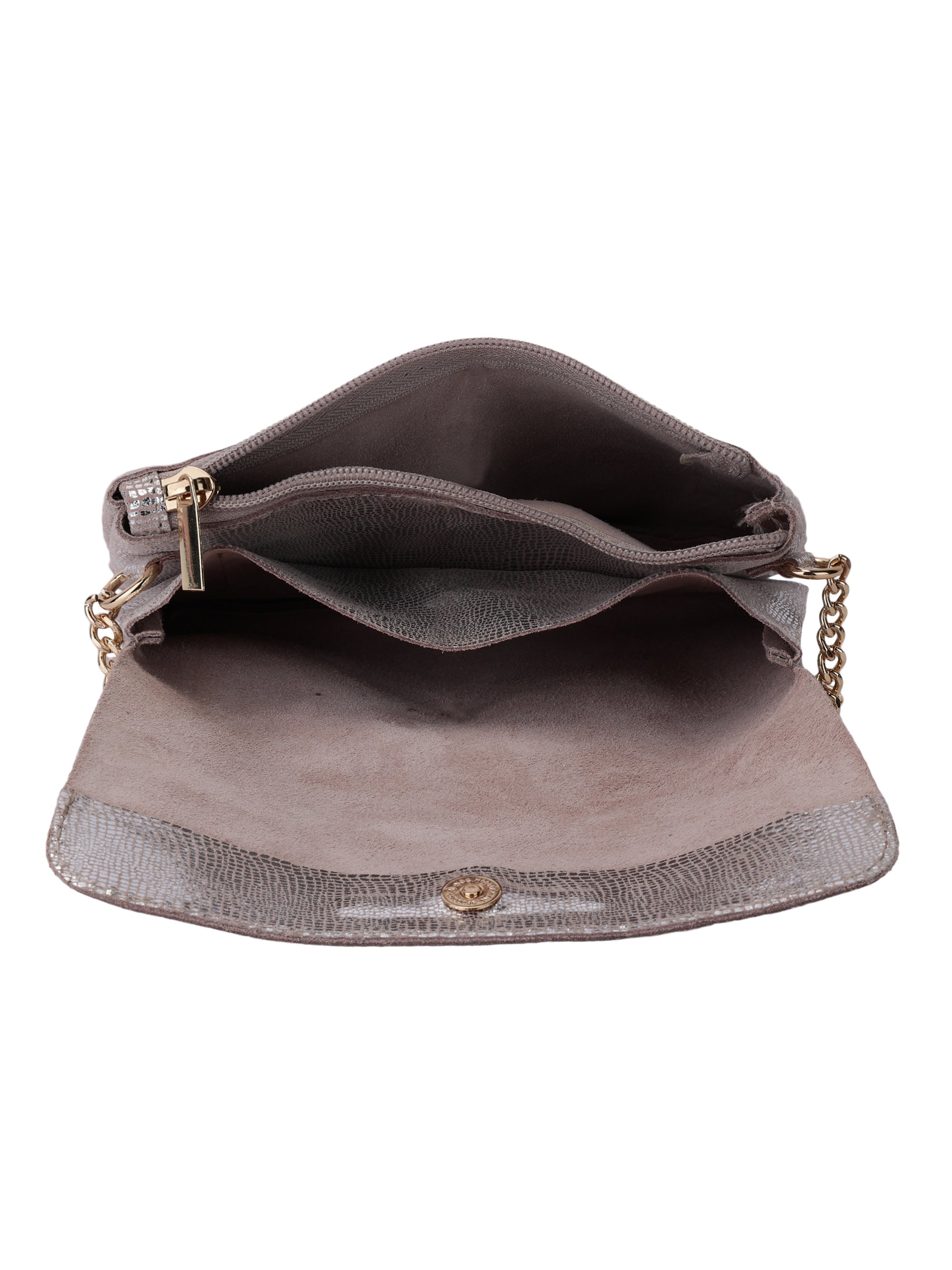 Daniel Klein Exclusive Genuien Leather Sleek Design Women Cross-Body Sling - Silver