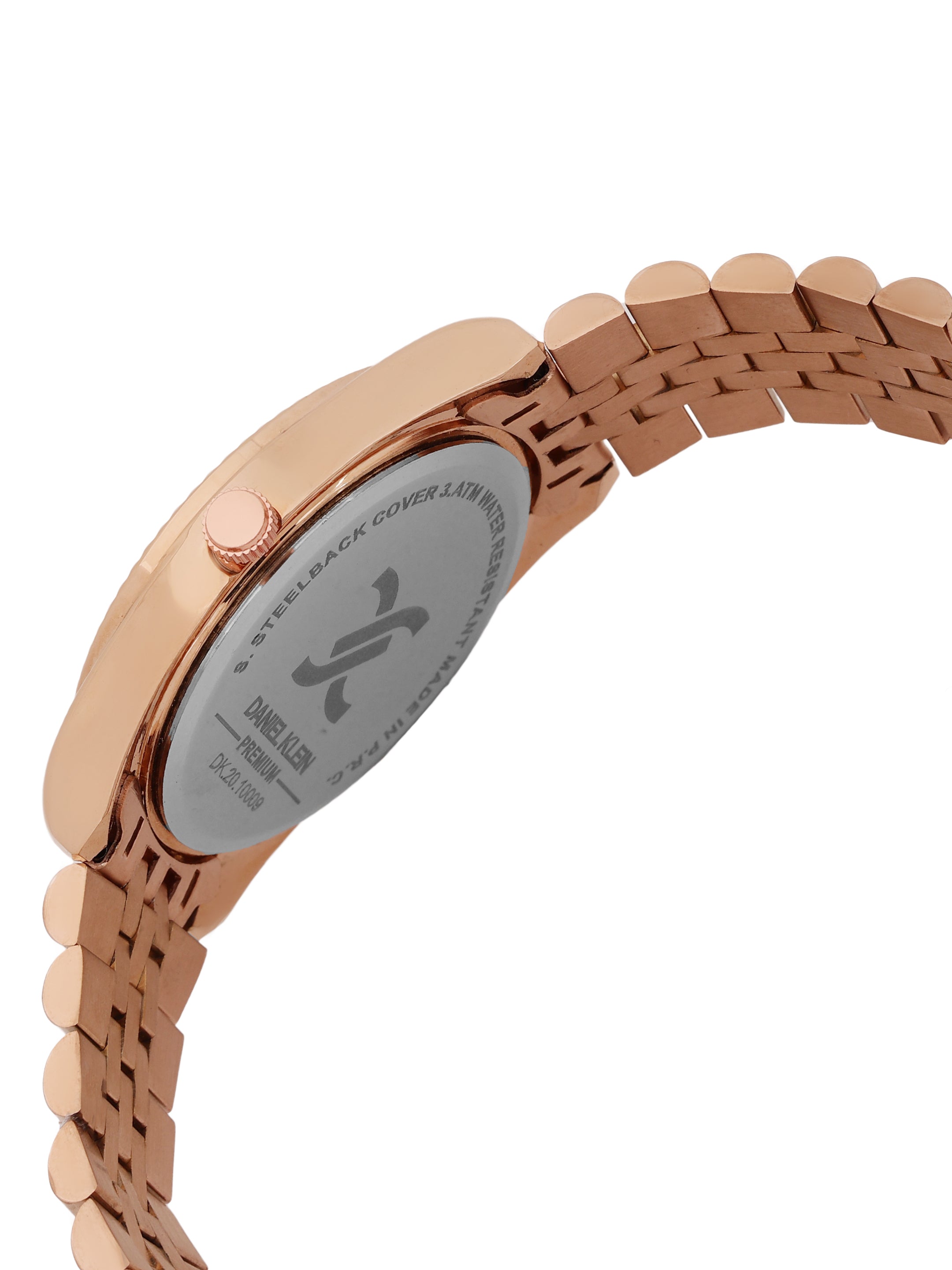 "Daniel Klein Women’s Rose Gold Bracelet Watch – Bold Black Dial, Premium Look "