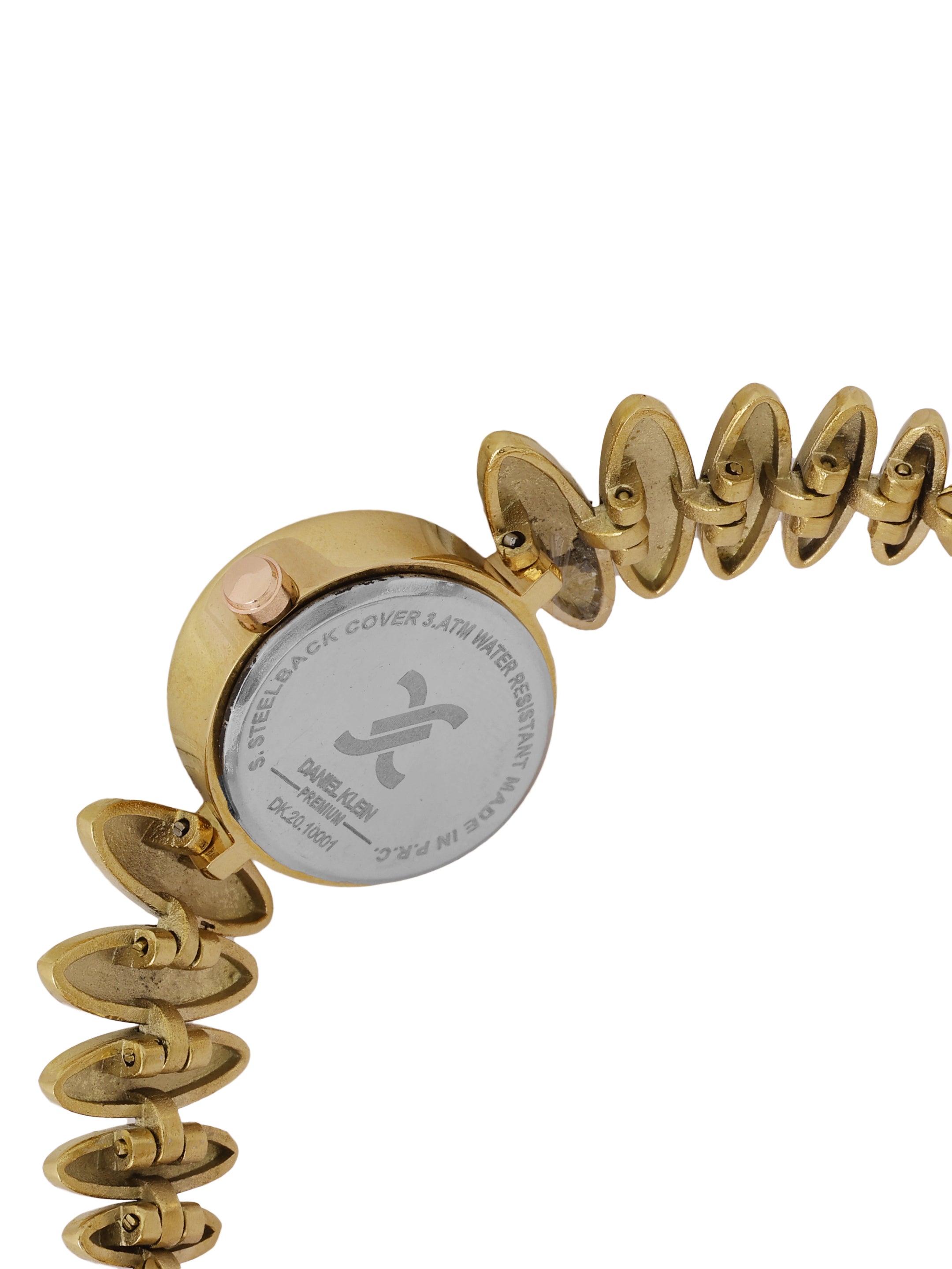 "Daniel Klein Women’s Luxe Oval Gold Bracelet Watch – Elegant White Dial, Premium Design "