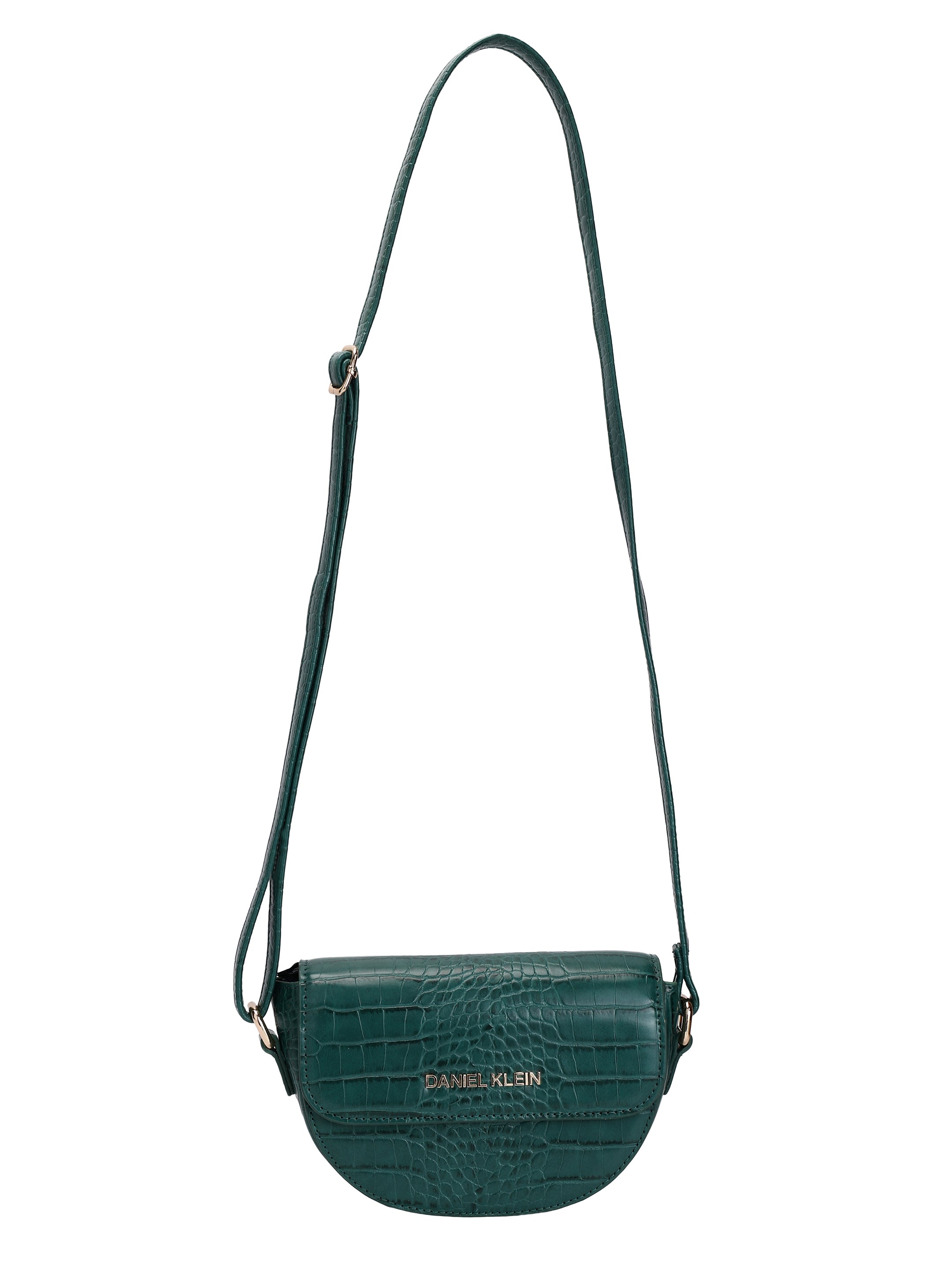 Daniel Klein Exclusive Snake Skin Pattern Women Cross-Body Sling - Green