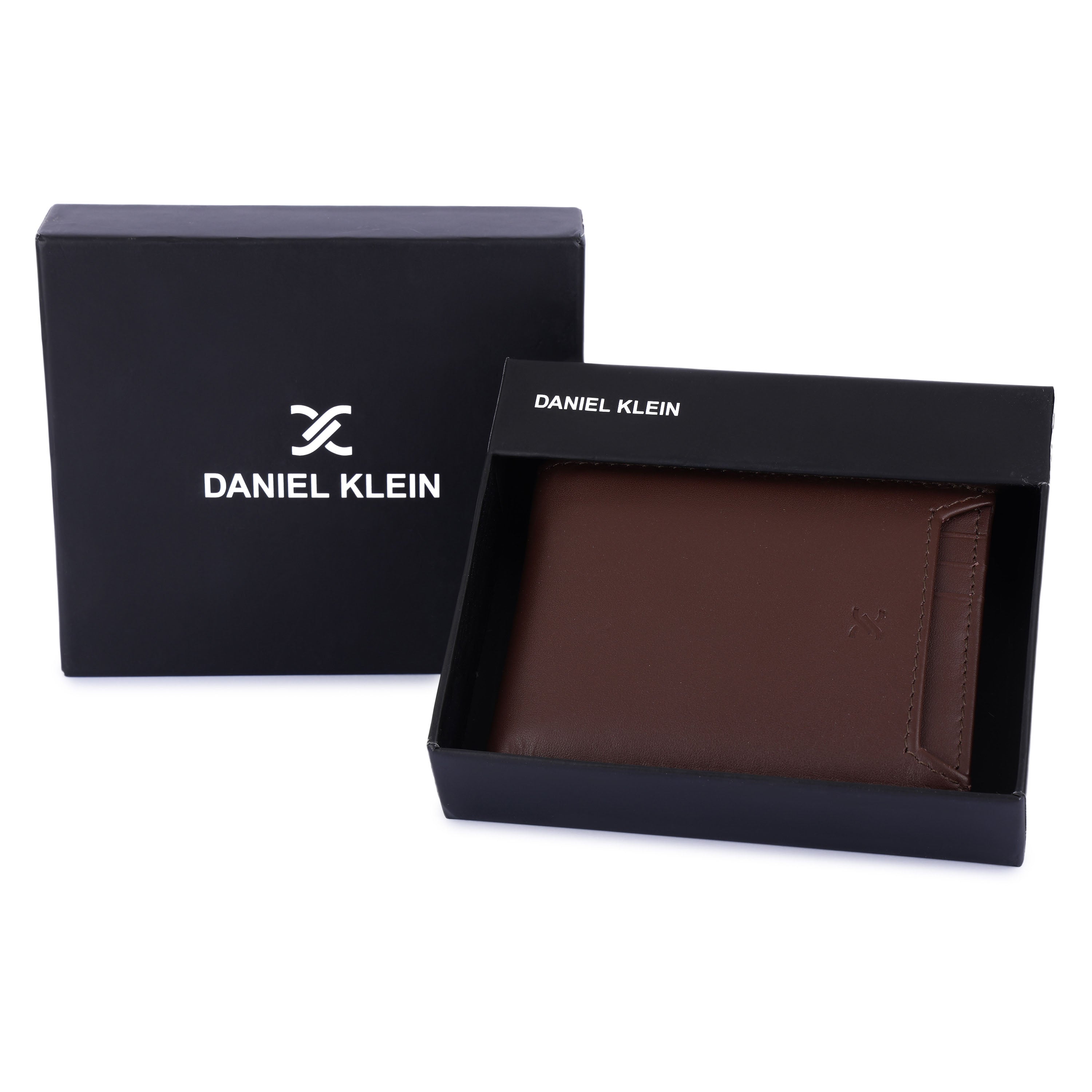 Daniel Klein Men’s Genuine Leather Wallet – Slim Brown Edition with Detachable Card Holder