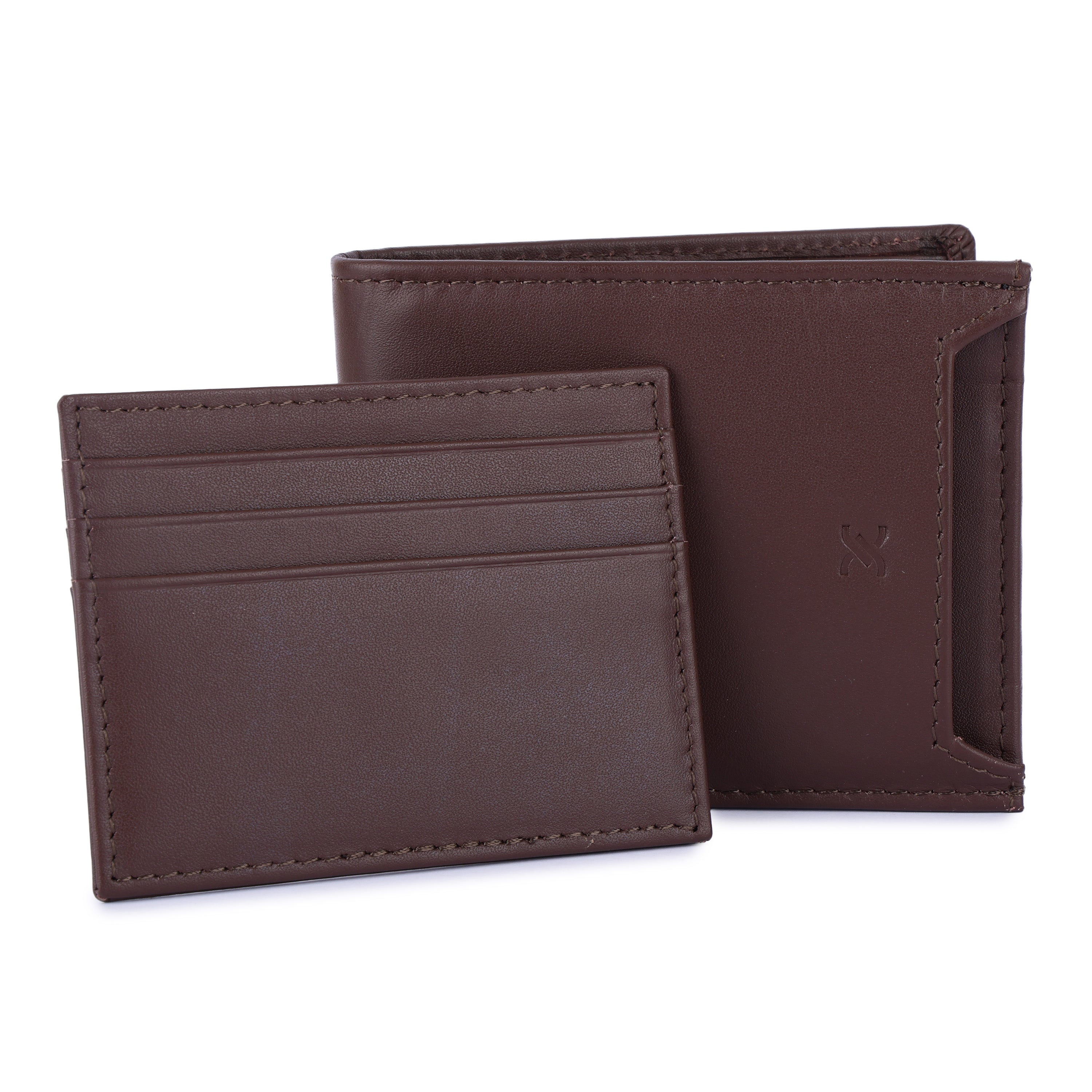 Daniel Klein Men’s Genuine Leather Wallet – Slim Brown Edition with Detachable Card Holder