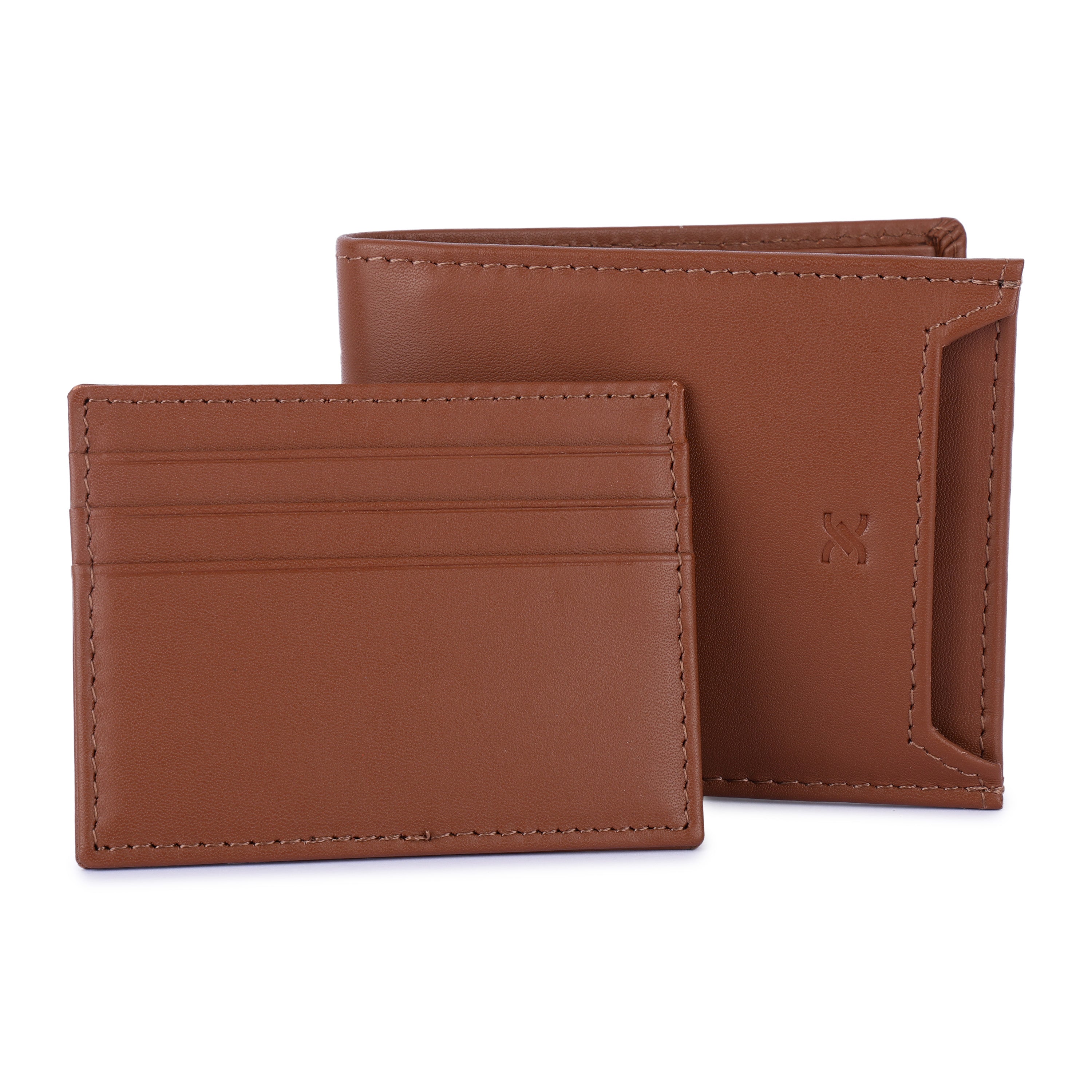 Daniel Klein Men’s Genuine Leather Wallet – Slim Tan Edition with Detachable Card Holder