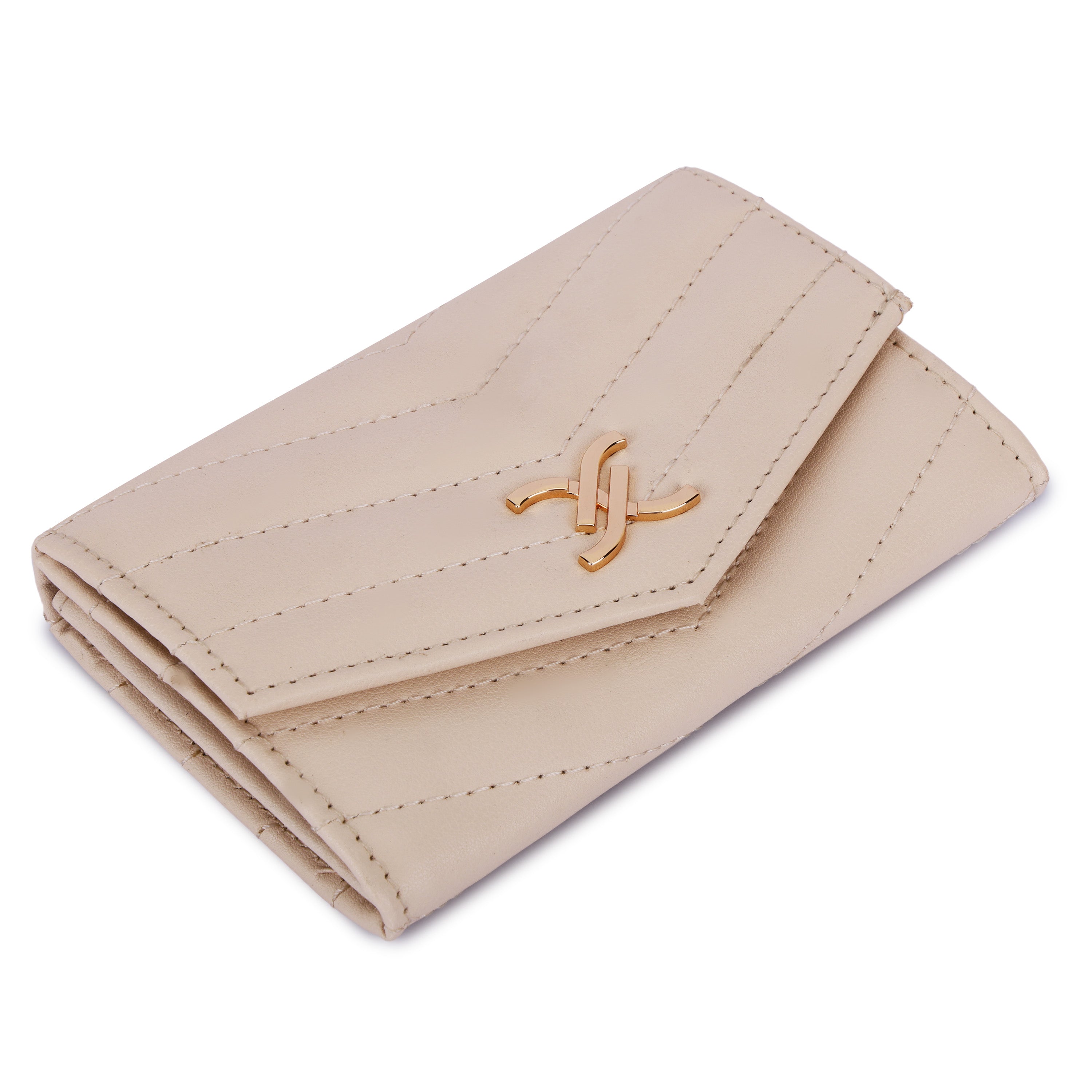 Daniel Klein Women’s Chevron Textured Wallet – Nude