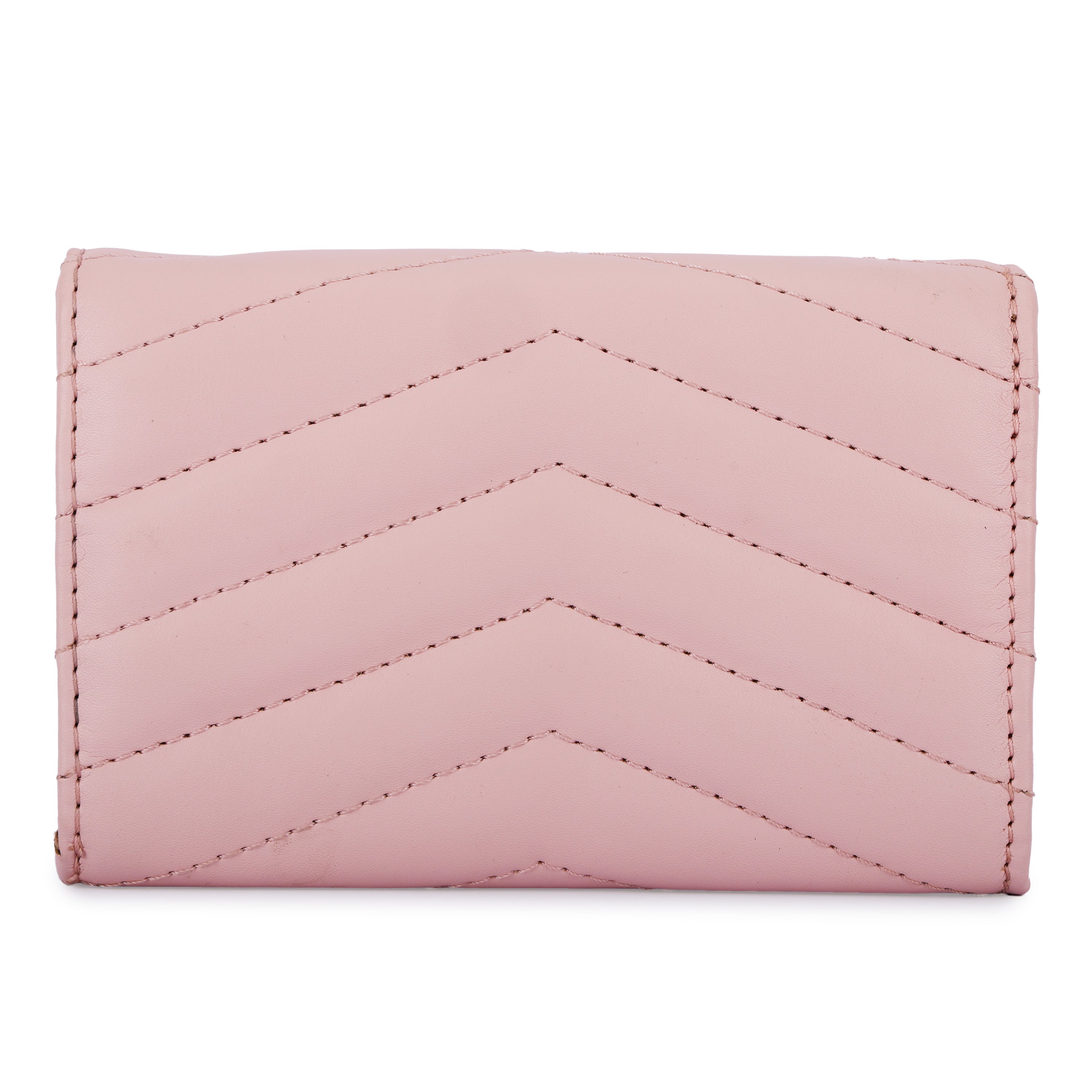 Daniel Klein Women’s Chevron Textured One Fold Wallet – Pastel Pink