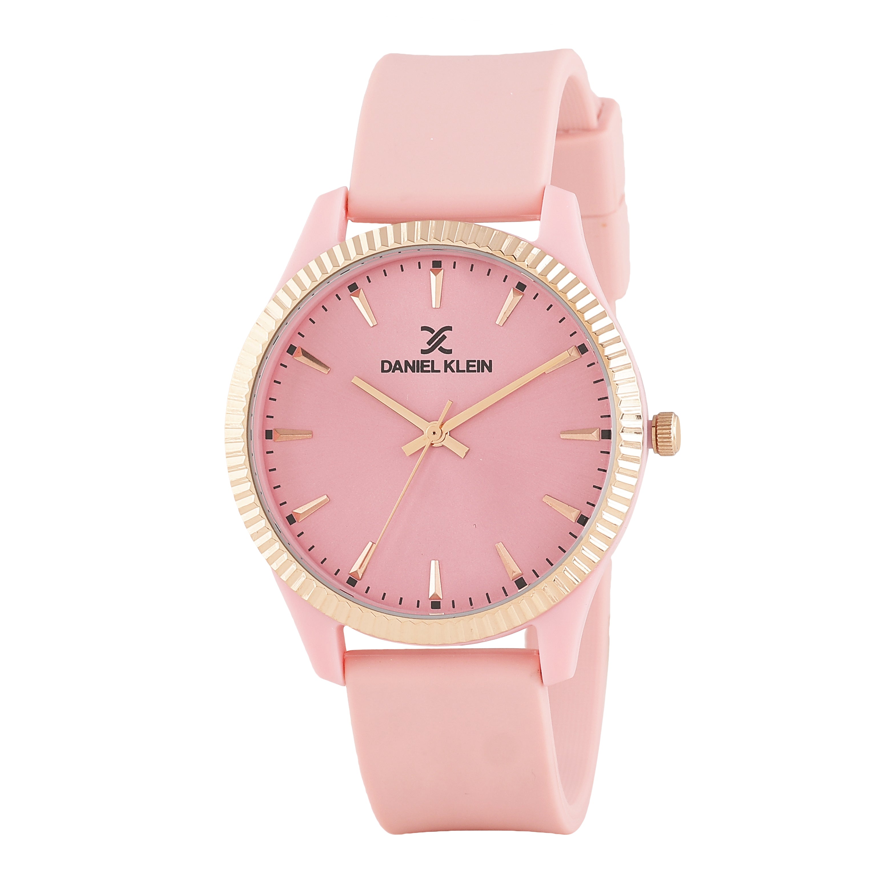 Daniel Klein DKLN Men Pink Dial Analogue Watch