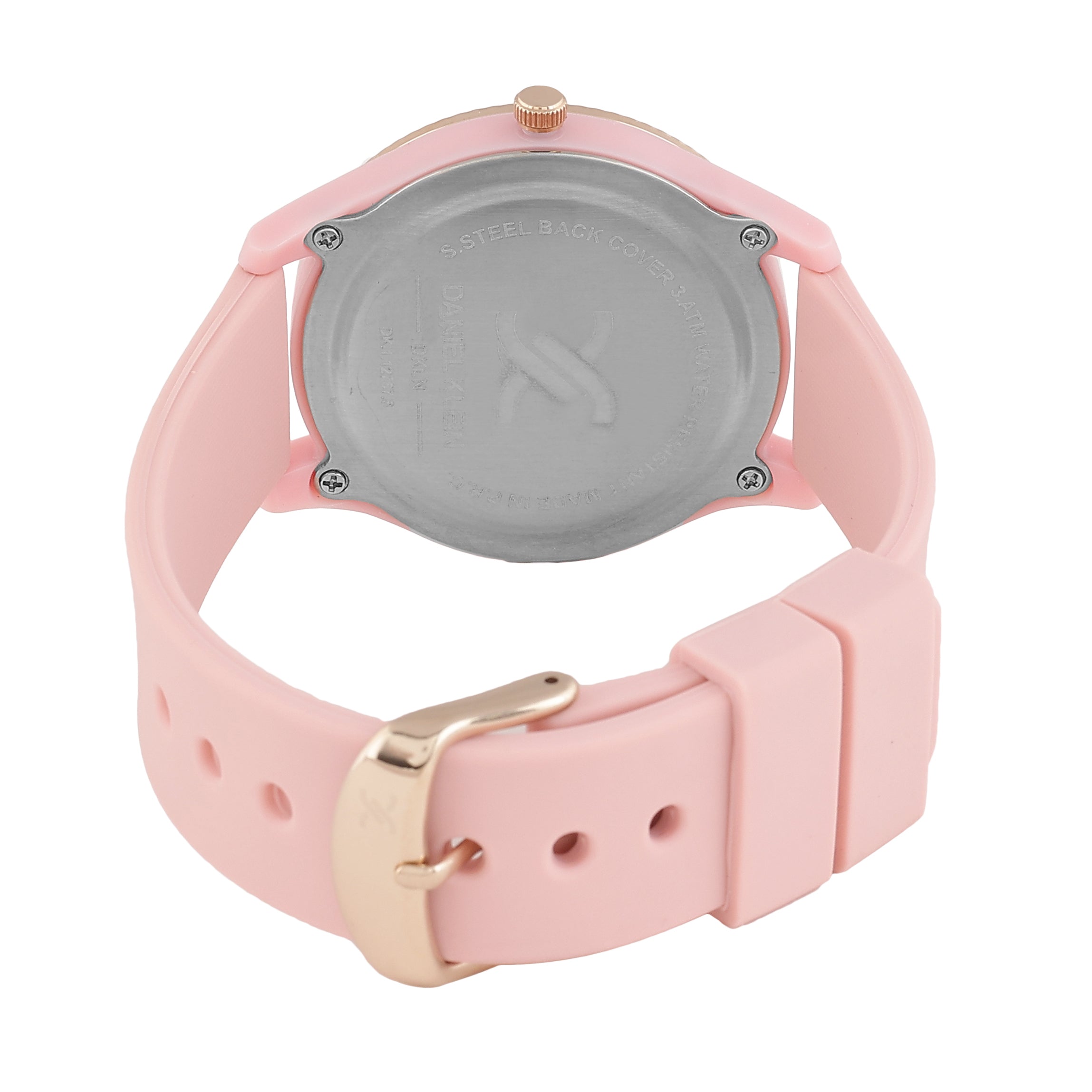 Daniel Klein DKLN Men Pink Dial Analogue Watch