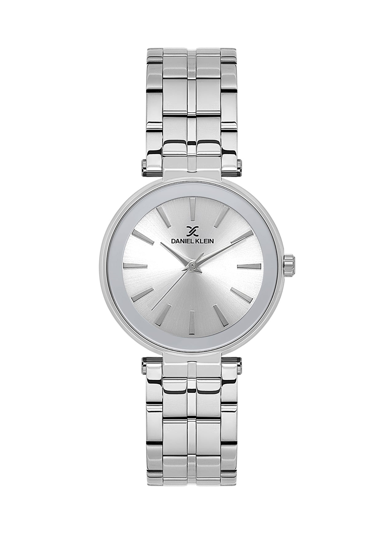 Silver Premium Women Watch with Metallic Strap
