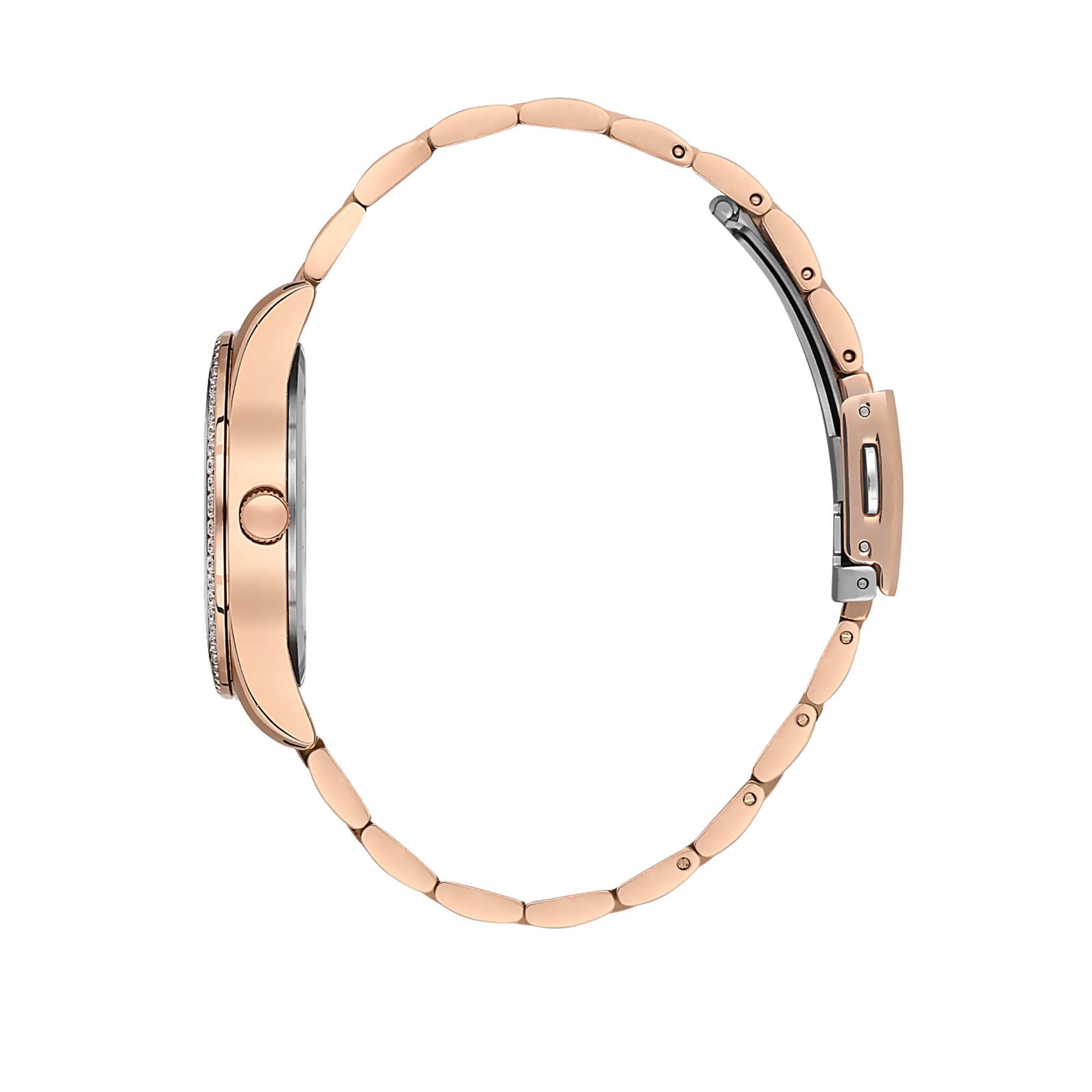 Rose Gold Premium Women Watch with Metallic Strap