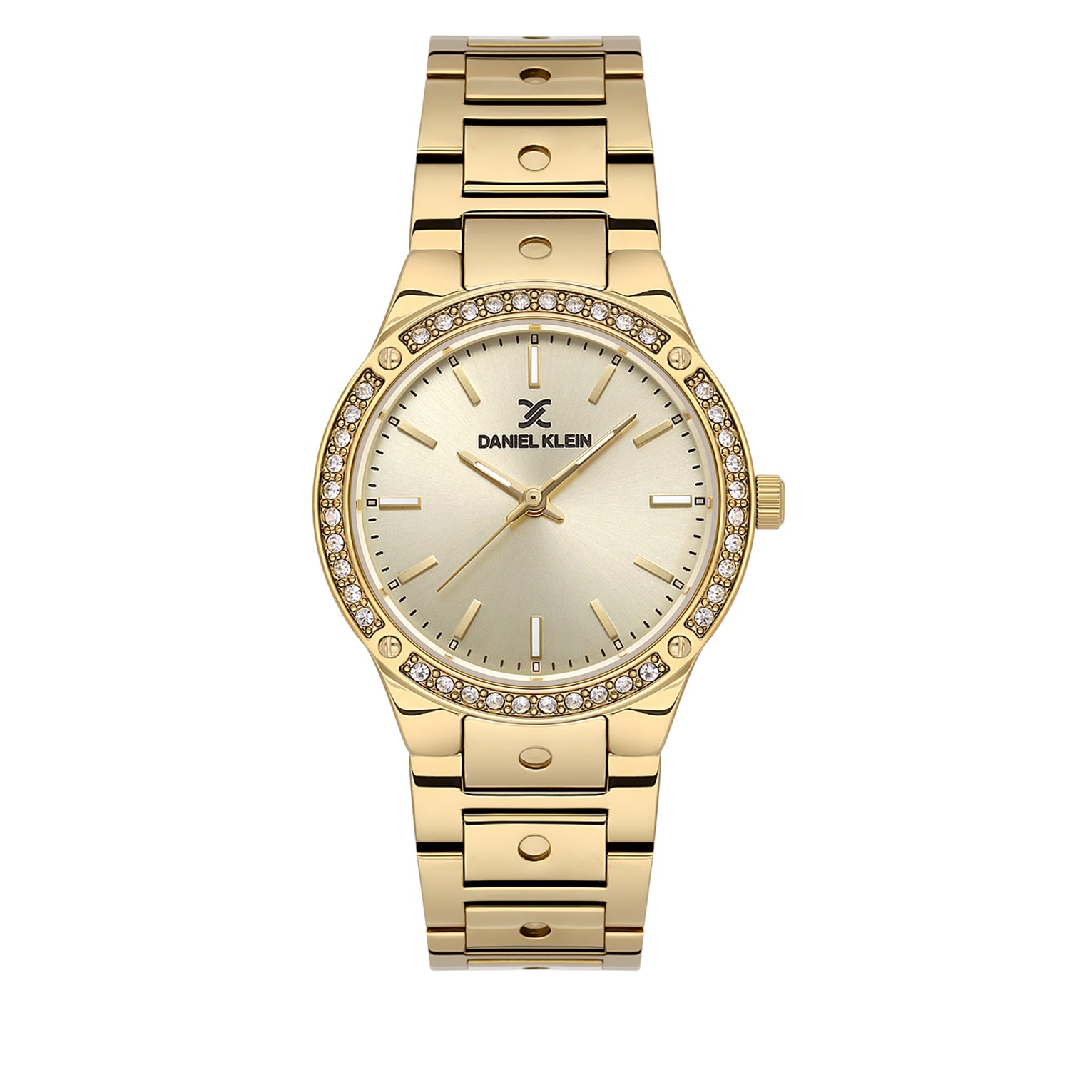 Gold Premium Women Watch with Metallic Strap