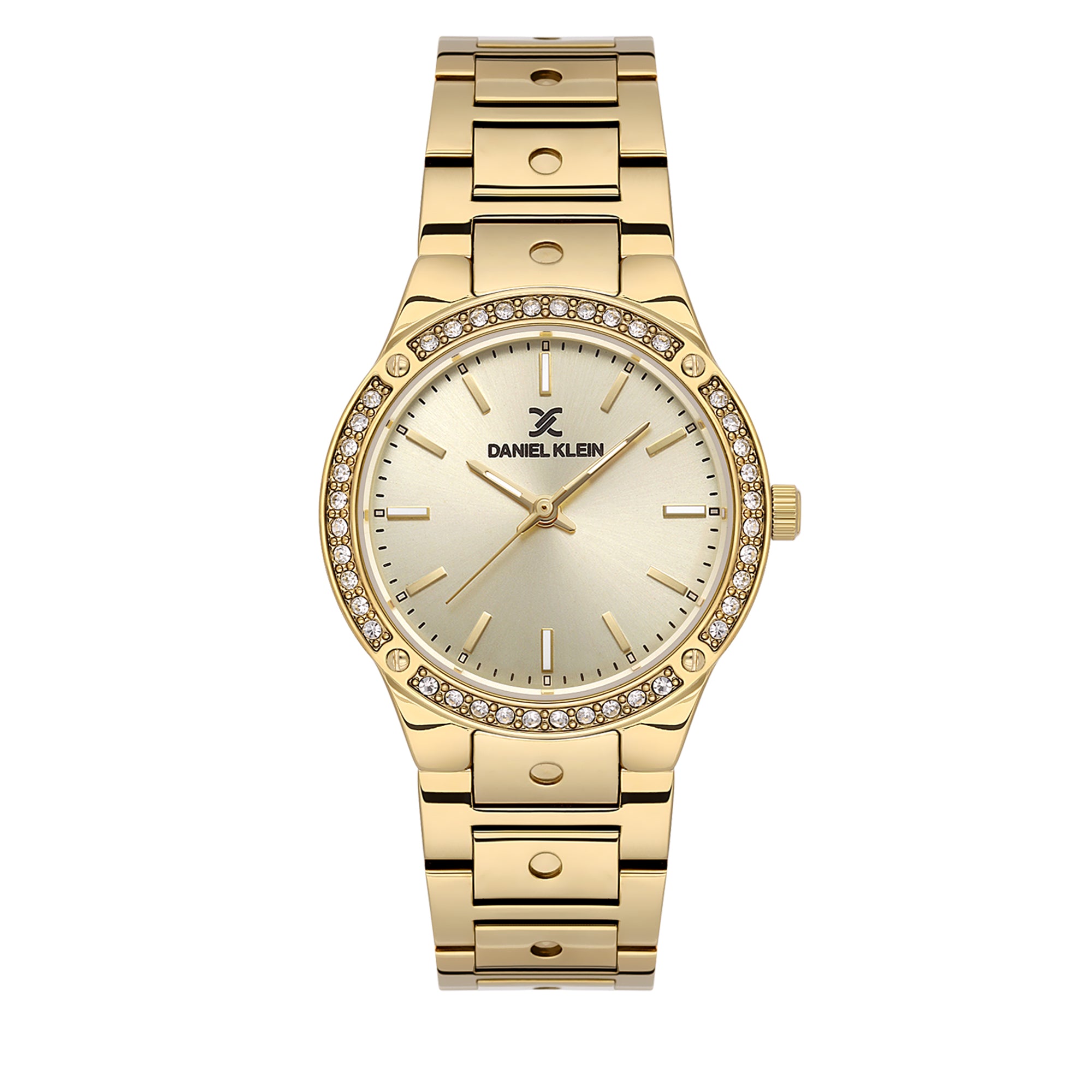 Gold Premium Women Watch with Metallic Strap