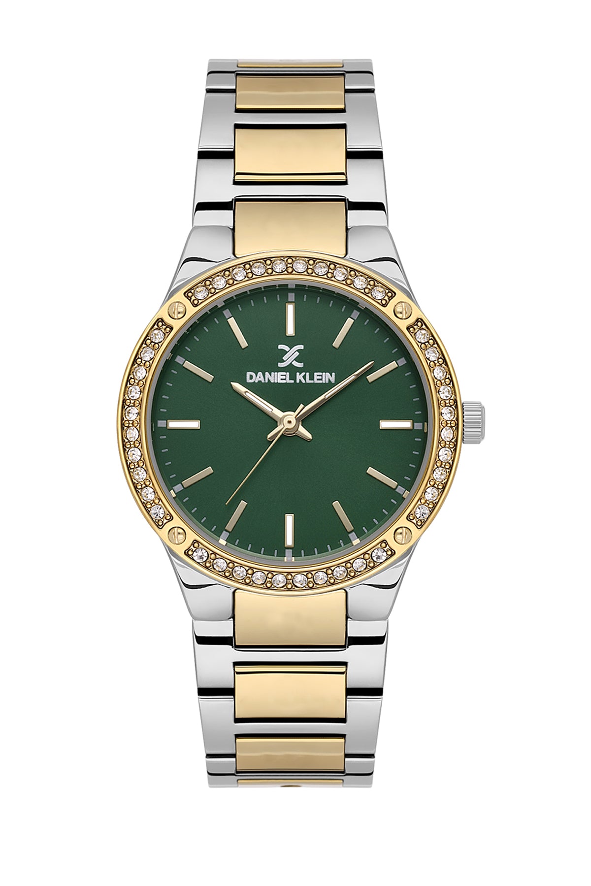 Green Premium Women Watch with Metallic Strap