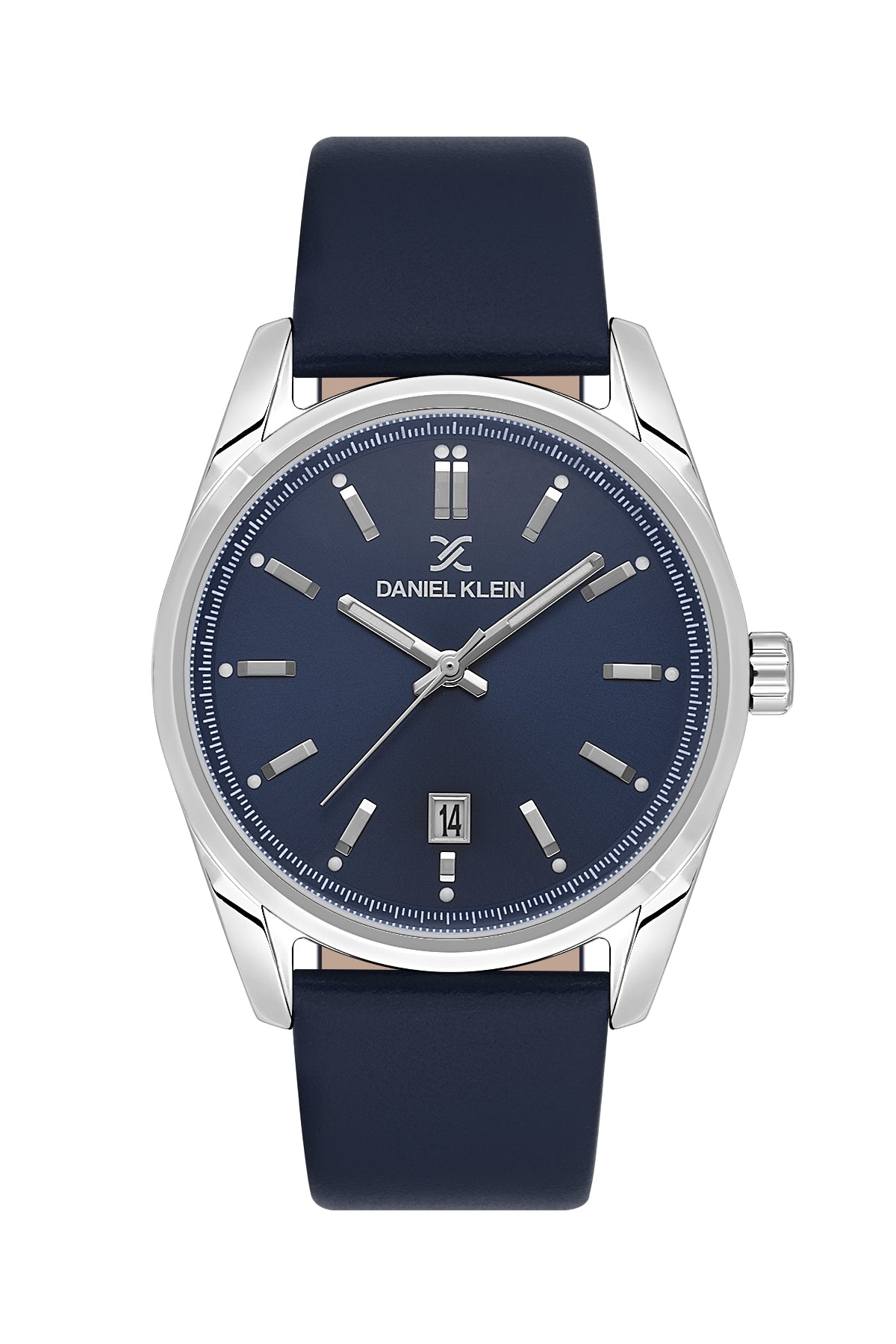 Blue Premium Men Watch with Leather Strap