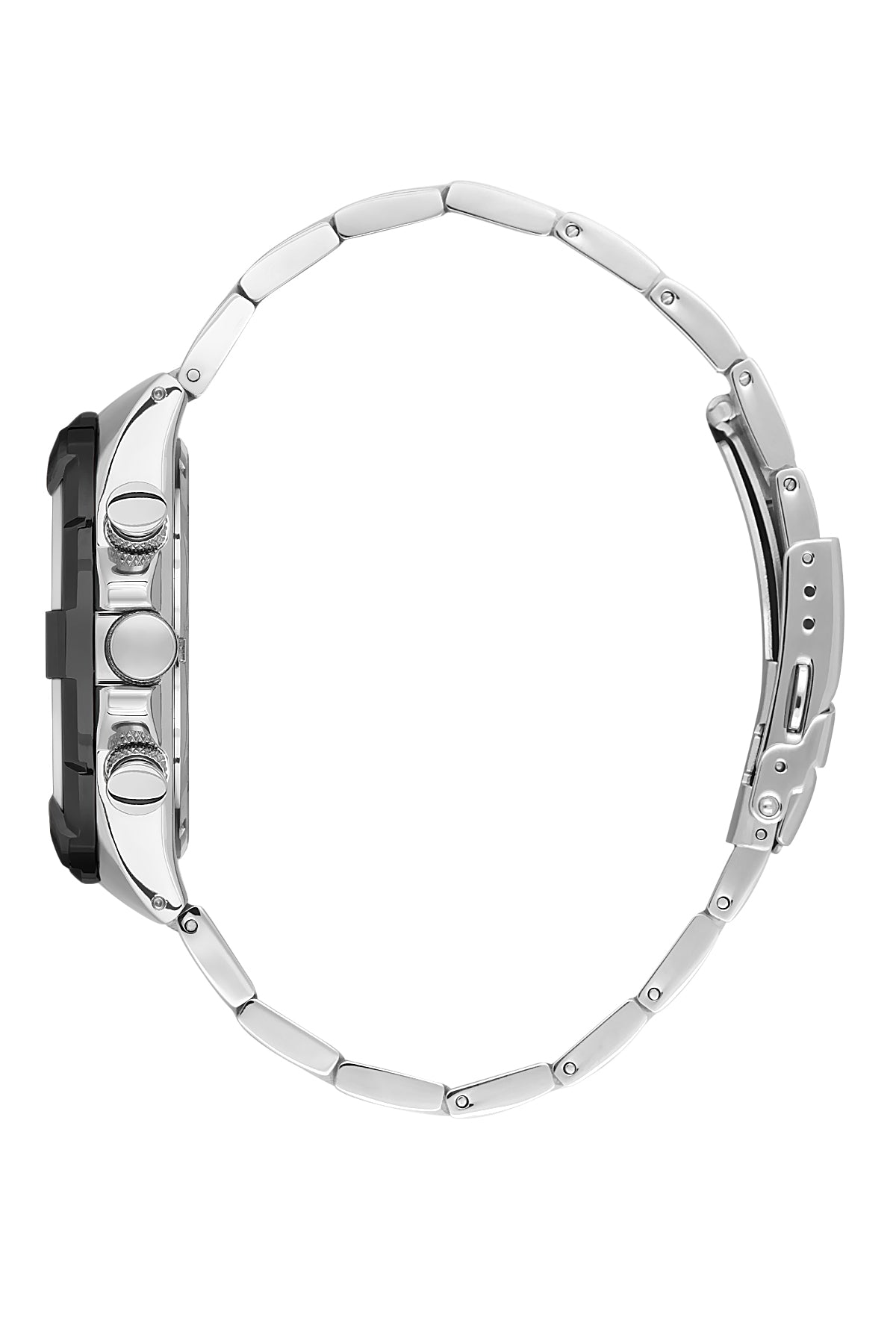 Black Exclusive Men Watch with Metallic Strap
