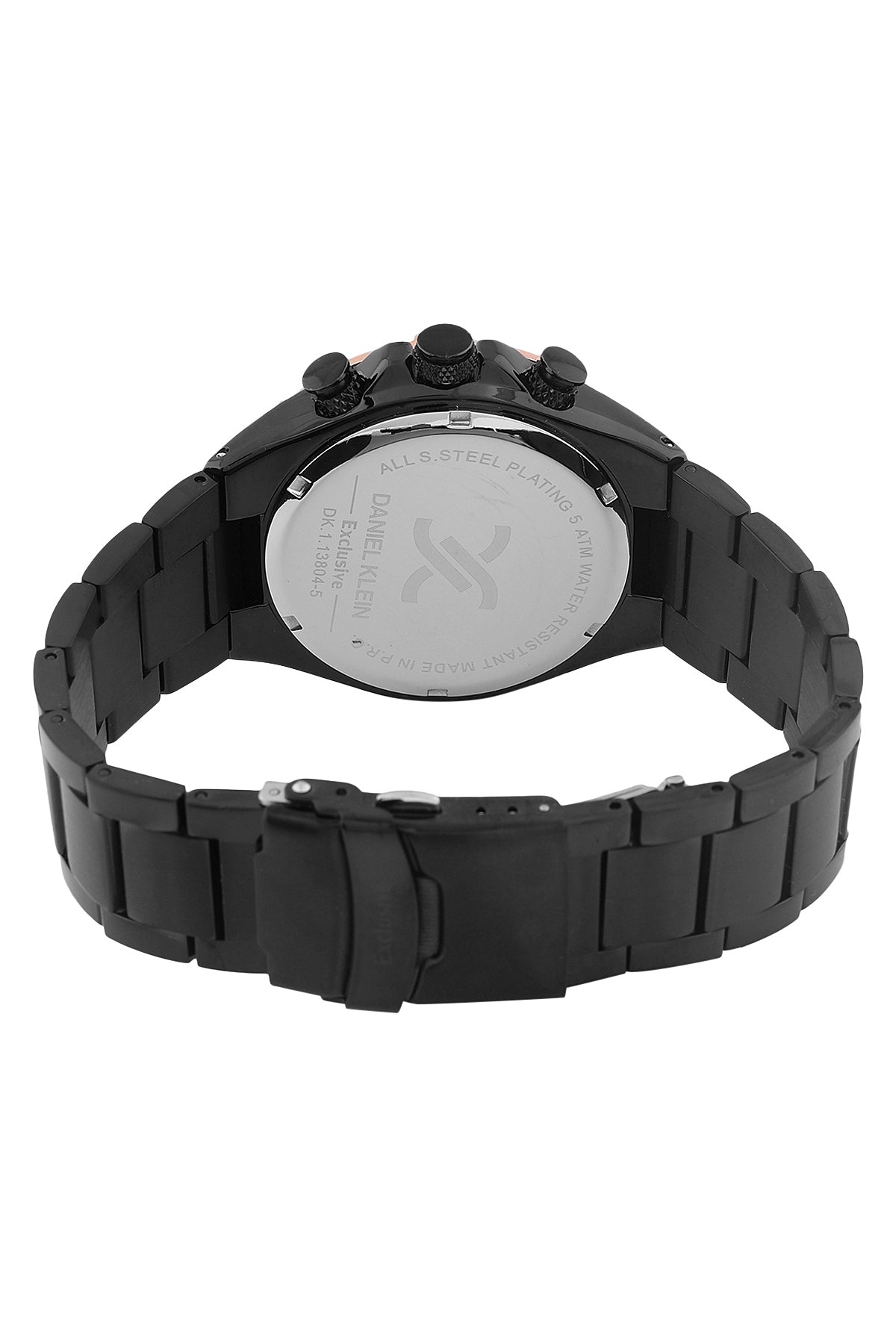Black Exclusive Men Watch with Metallic Strap